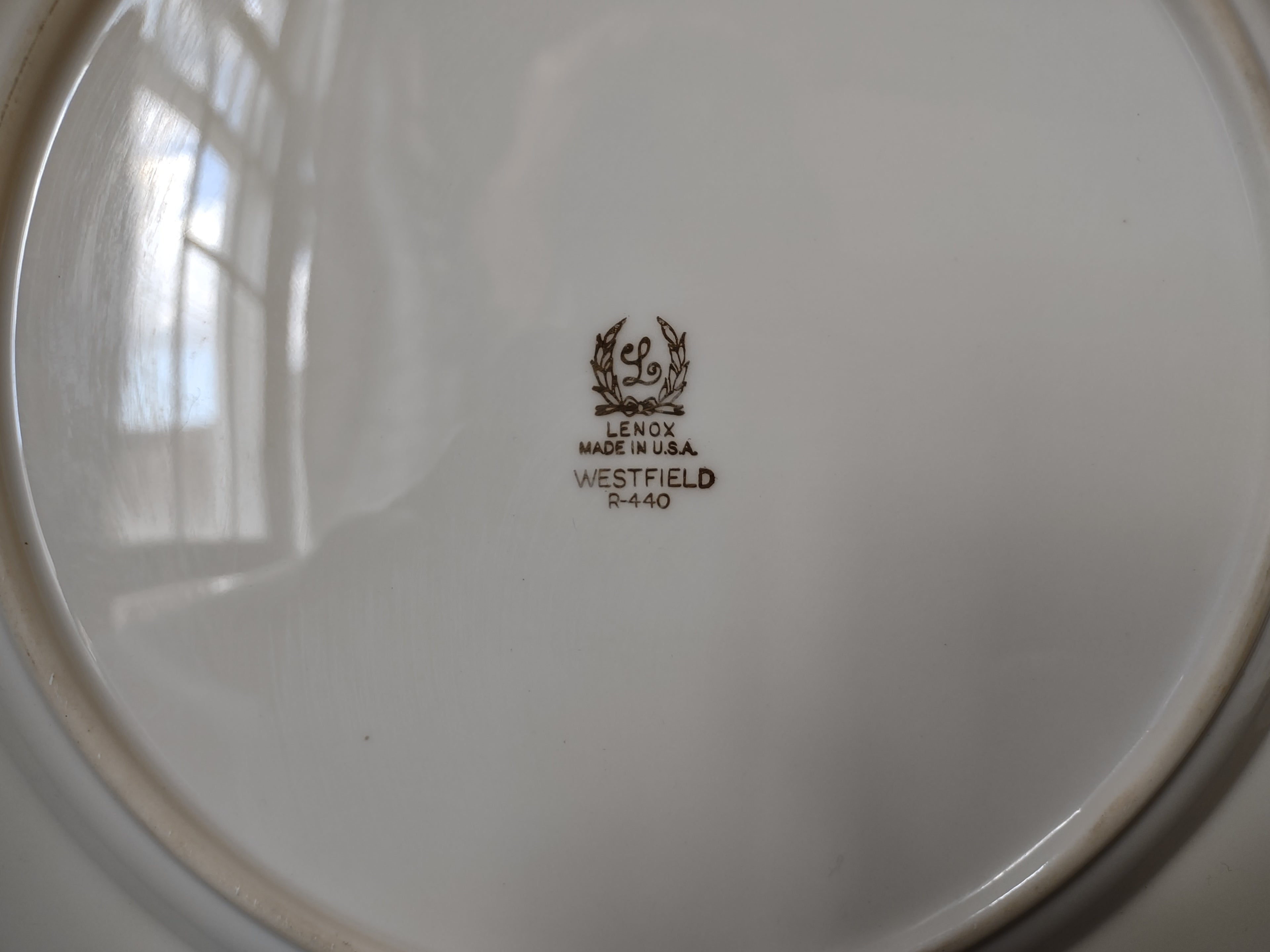 Vintage Lenox Westfield R-440 Dinner Plate 10-1/2" (lot 1889)