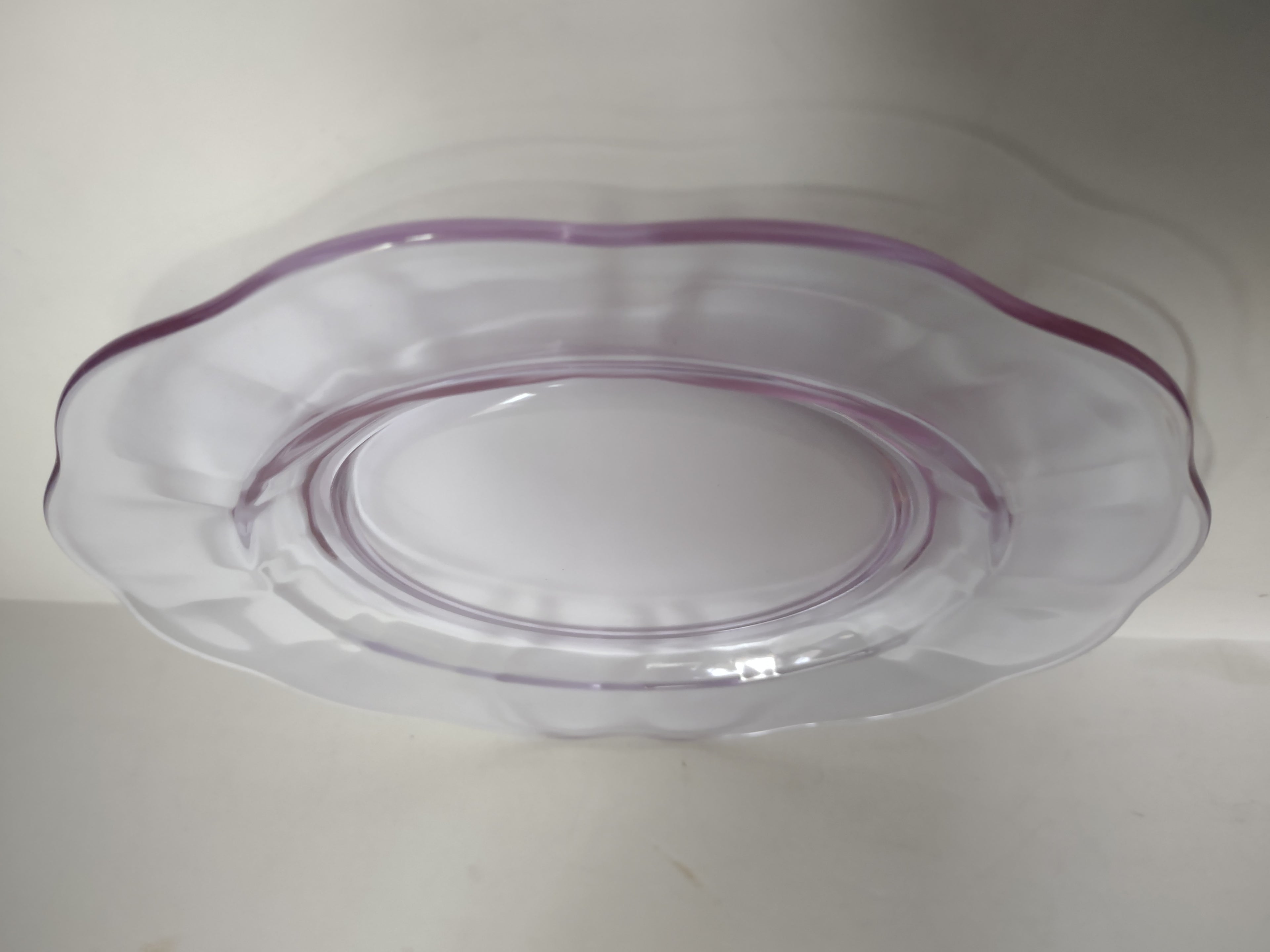 Fostoria Wisteria Lilac Lafayette Glass Dessert Plate 7-1/2" Neodymium (lot 2733