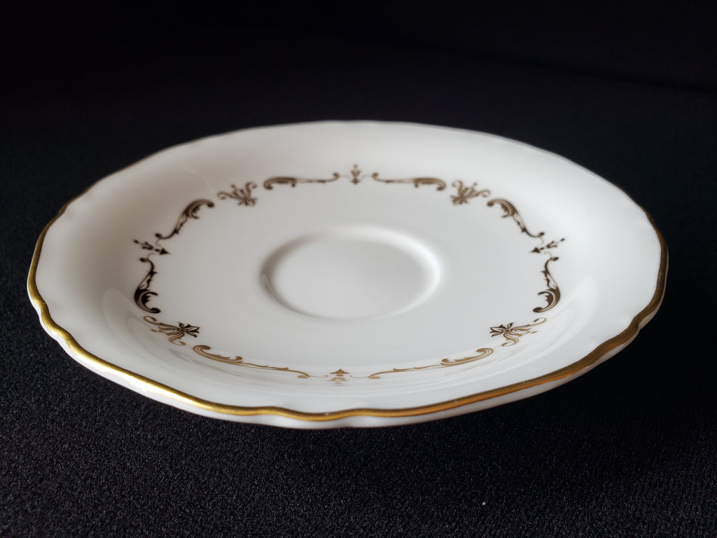 Vintage Royal Worcester Saucer ONLY Gold Chantilly 5-3/4 (lot 2094)