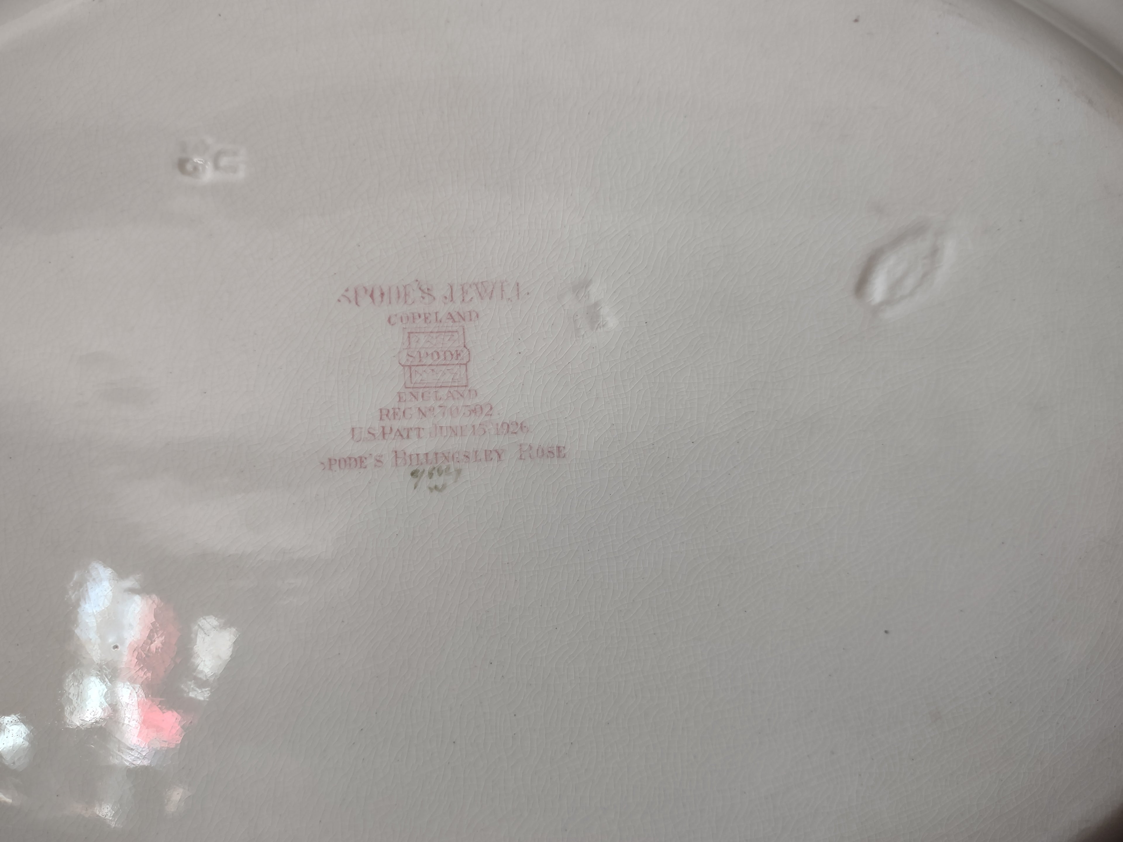 Spode Countryside Jewel Billingsley Rose Serving Platter Ironstone (lot 5783)