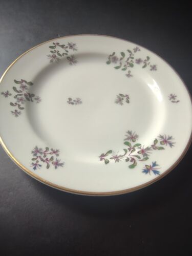 lot 762 Haviland Limoges 5 x Bread Butter Plate Blue Flowers