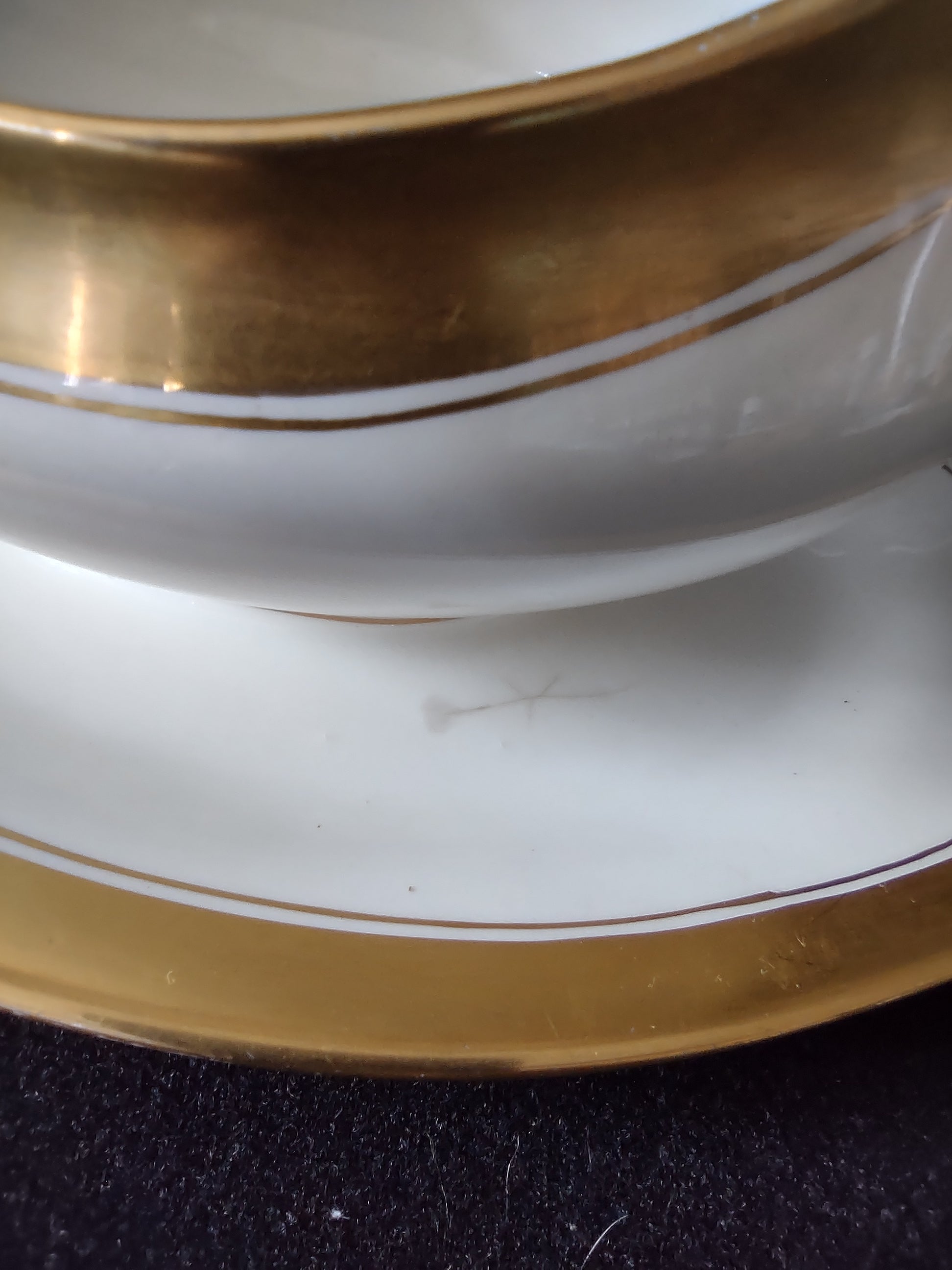 Vintage Johnson Brothers Gravy Boat Underliner Pareek Gold Rimmed (Lot 5551)