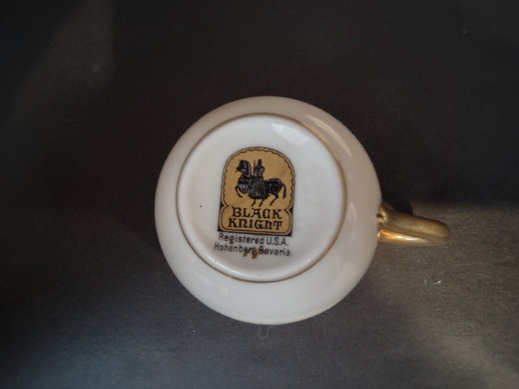 Vintage Black Knight Marquise Bavaria Demitasse Cup Heavy Gold Trim (lot 512)