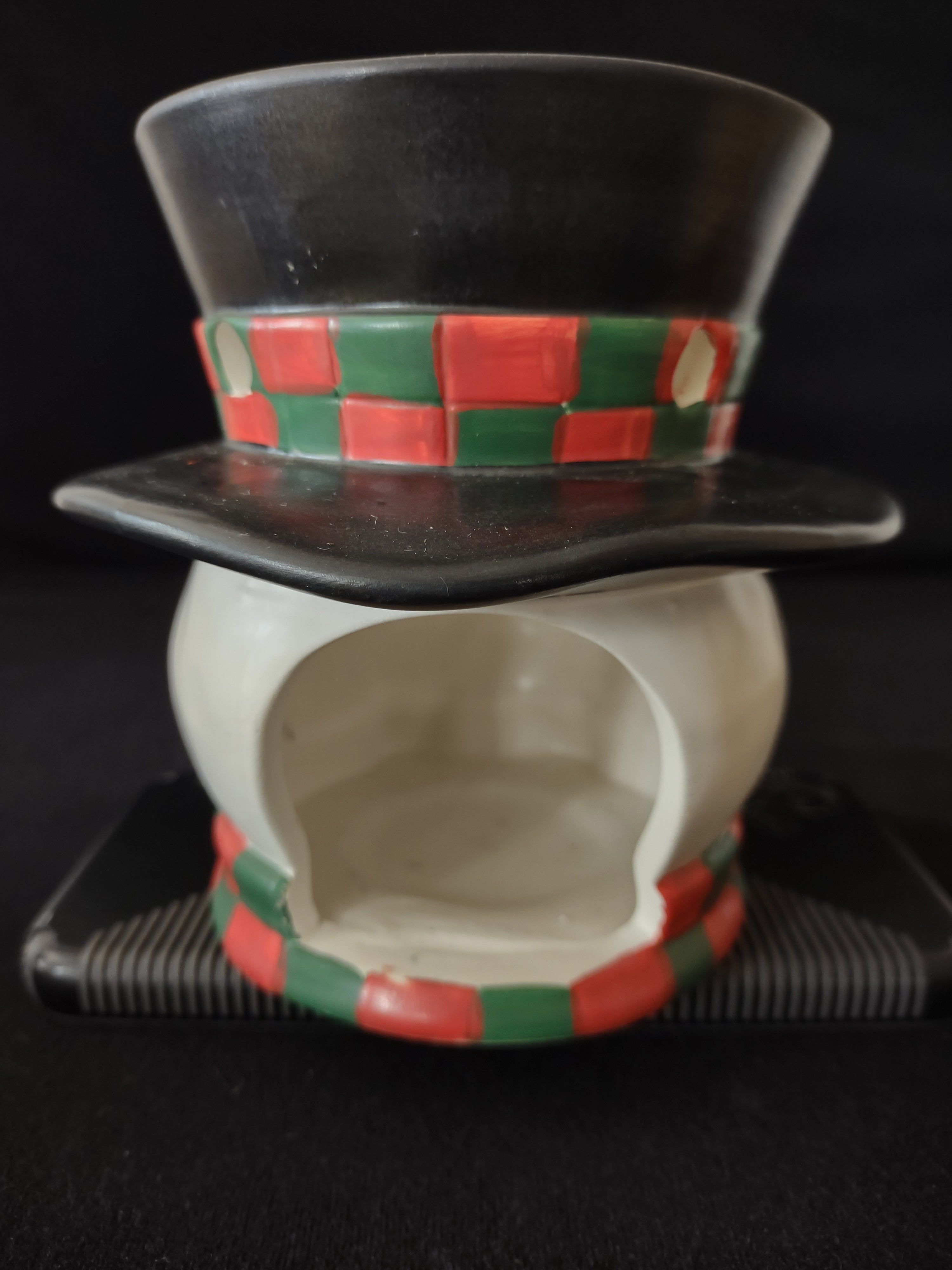Christmas Winter Yankee Candle Snowman Head Tealight Tart Warmer (Lot 4029)