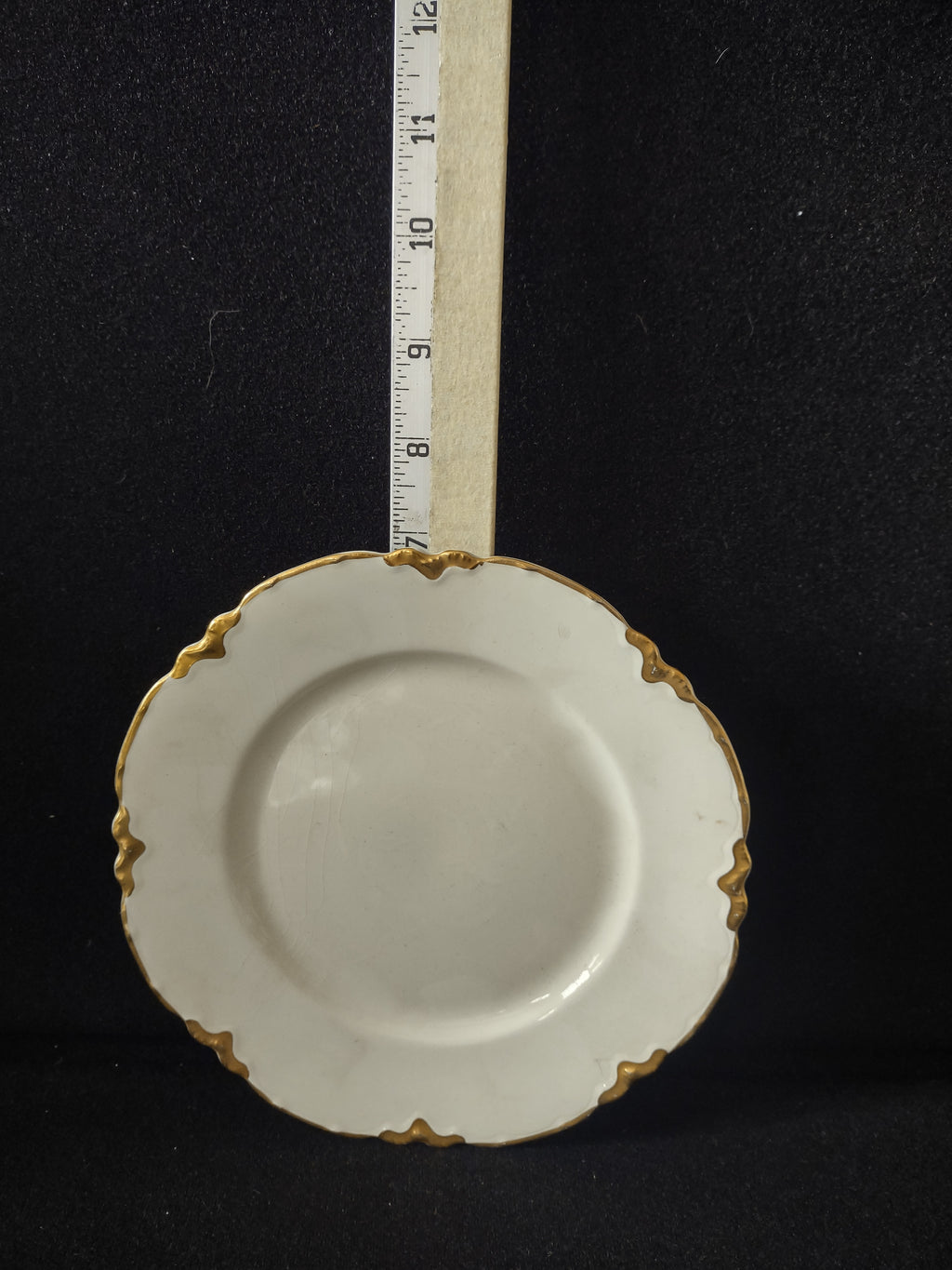 Vintage Johnson Brothers Dessert Plate Gold Trim x 3 Heavy CRAZING (Lot 5644)