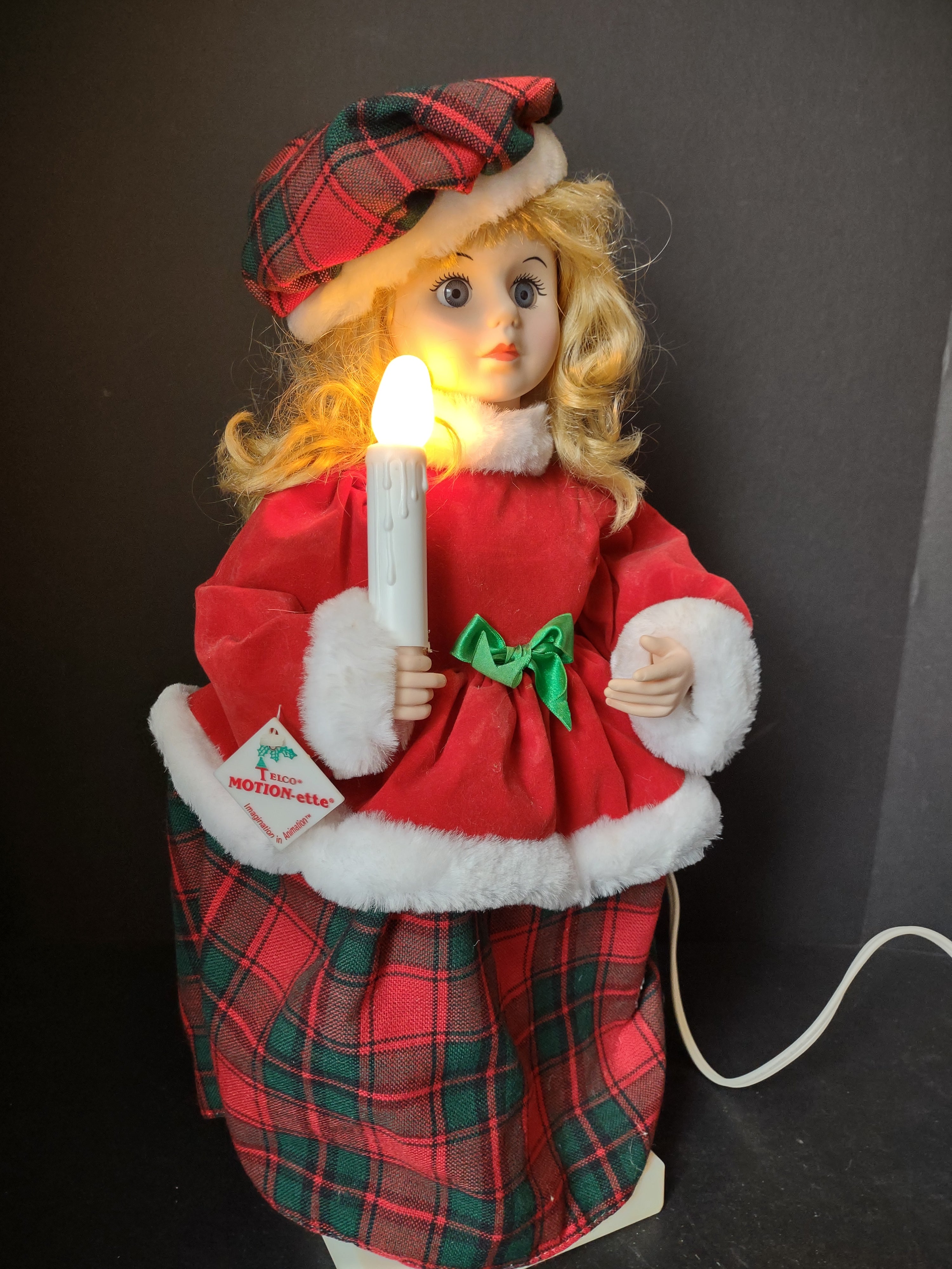 Vintage Original Christmas Motionette Figure Telco Animated (lot 1422)