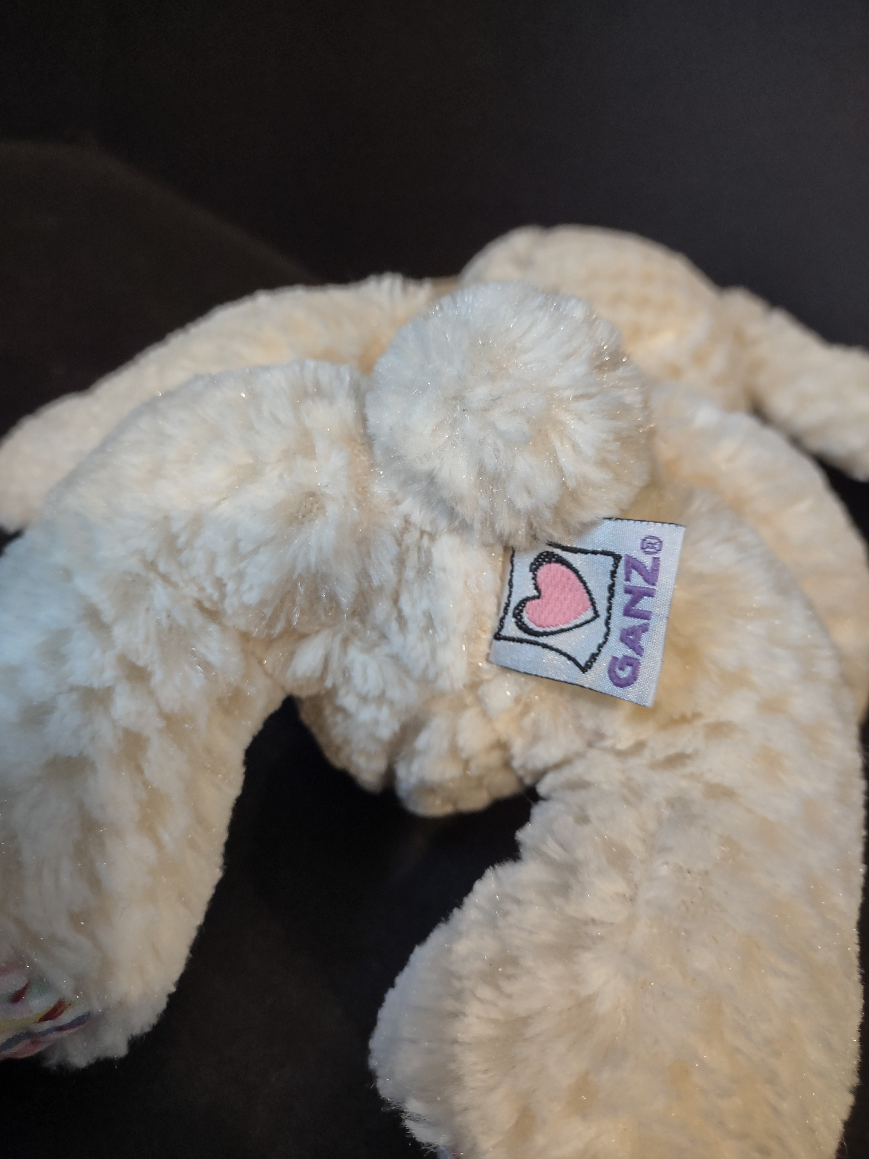 Vintage Ganz Plush Fluffy Rabbit Easter Bunny Toy (lot 2590c)