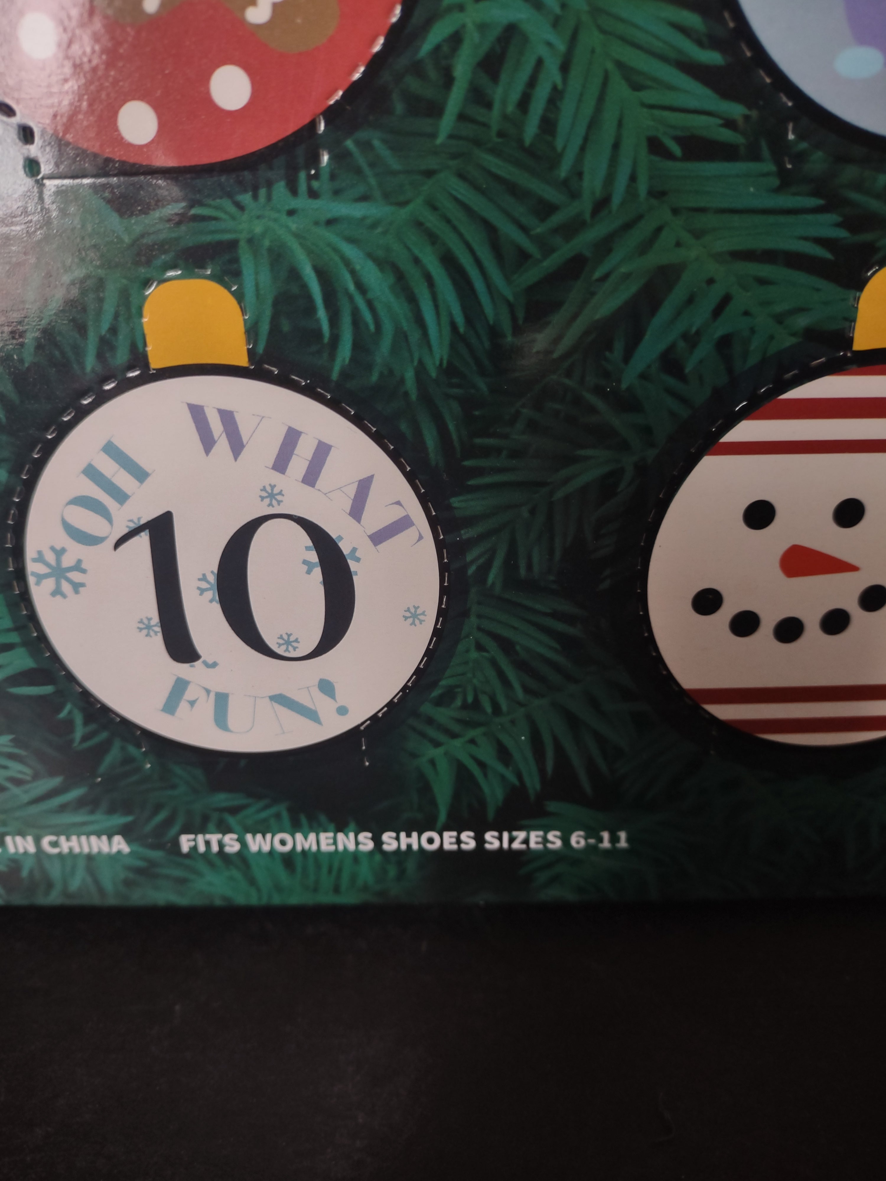 Christmas 12 Days of Socks Women size 6-11 (lot 2484c)