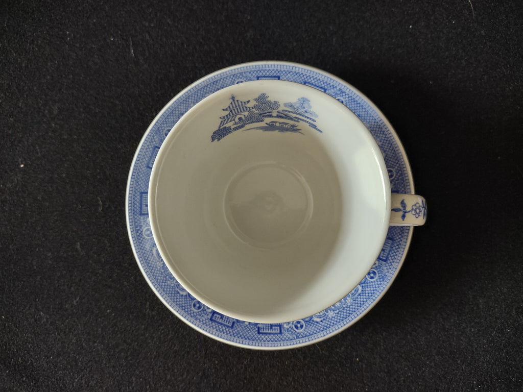 Spode Blue & White Room Teacup Willow Vintage English Transferware (lot 5842)