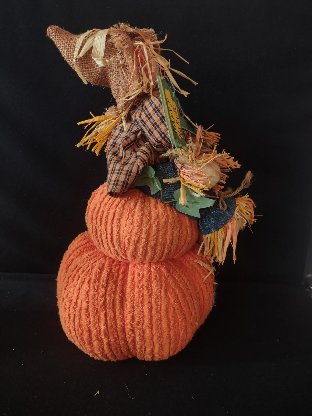 Halloween/Thanksgiving/Fall Plush Scarecrow On Pumpkins (Lot 3435)