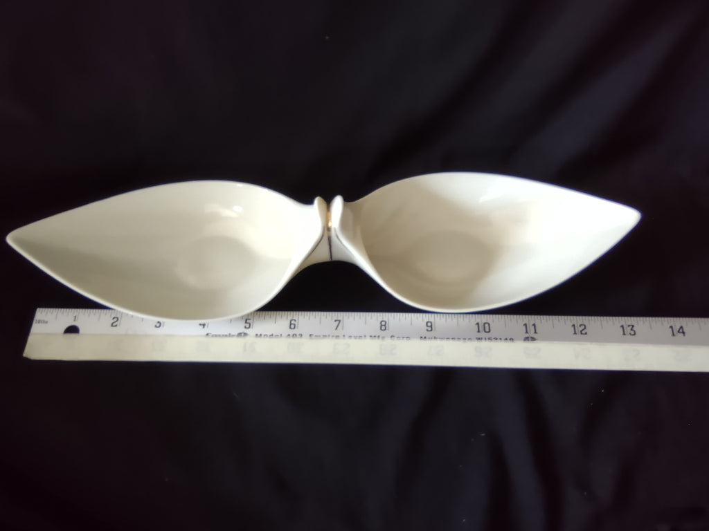 Vintage Lenox Double Condiment Serving Dish (lot 1982)