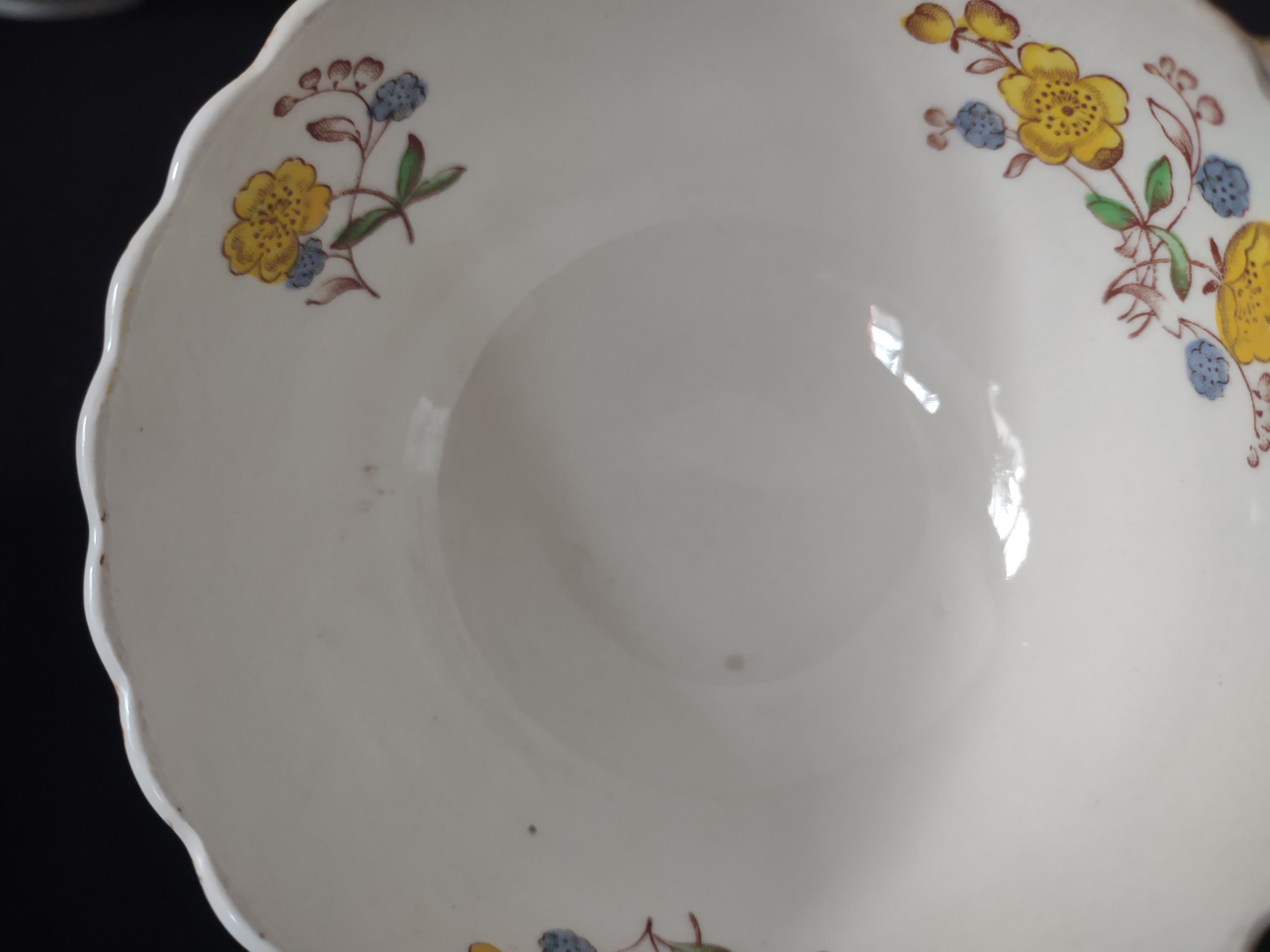 Vintage Spode Buttercup Teacup Saucer x 4 English Countryside Ironstone lot 5746