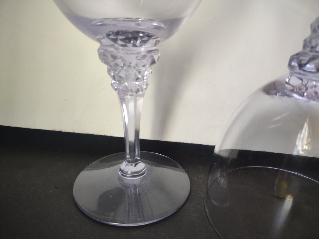 Set of 2 Tiffin Franciscan Twilight Blue Purple Violet 6-1/2" Goblets (lot 2719)