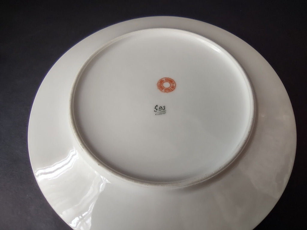 Vintage GDA Limoges Gold Trim Dessert Plate Summer Flower Garland (lot 690)