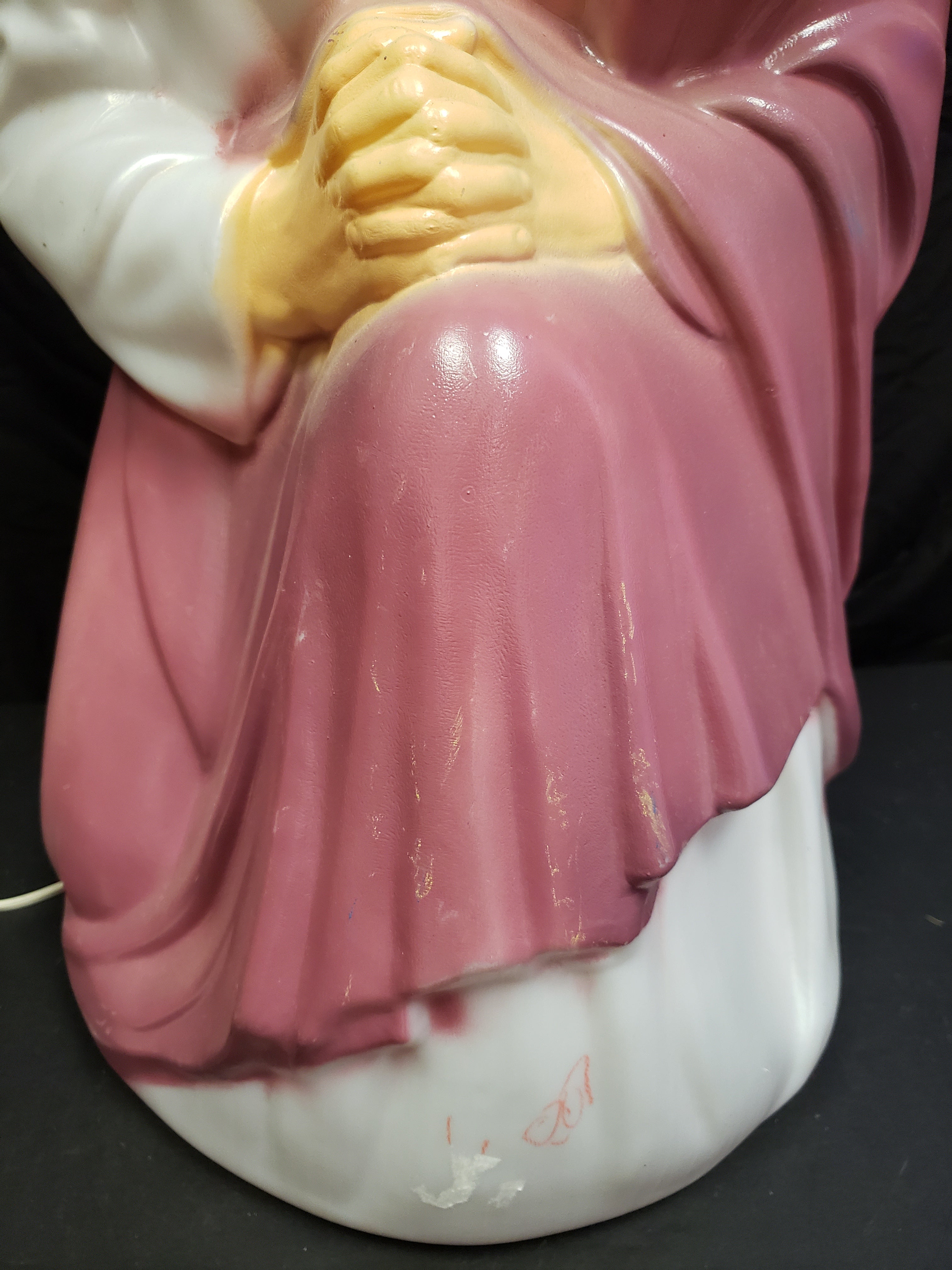Vintage Christmas Nativity Outdoor Rose Joseph Blow Mold 28" (lot 2252)