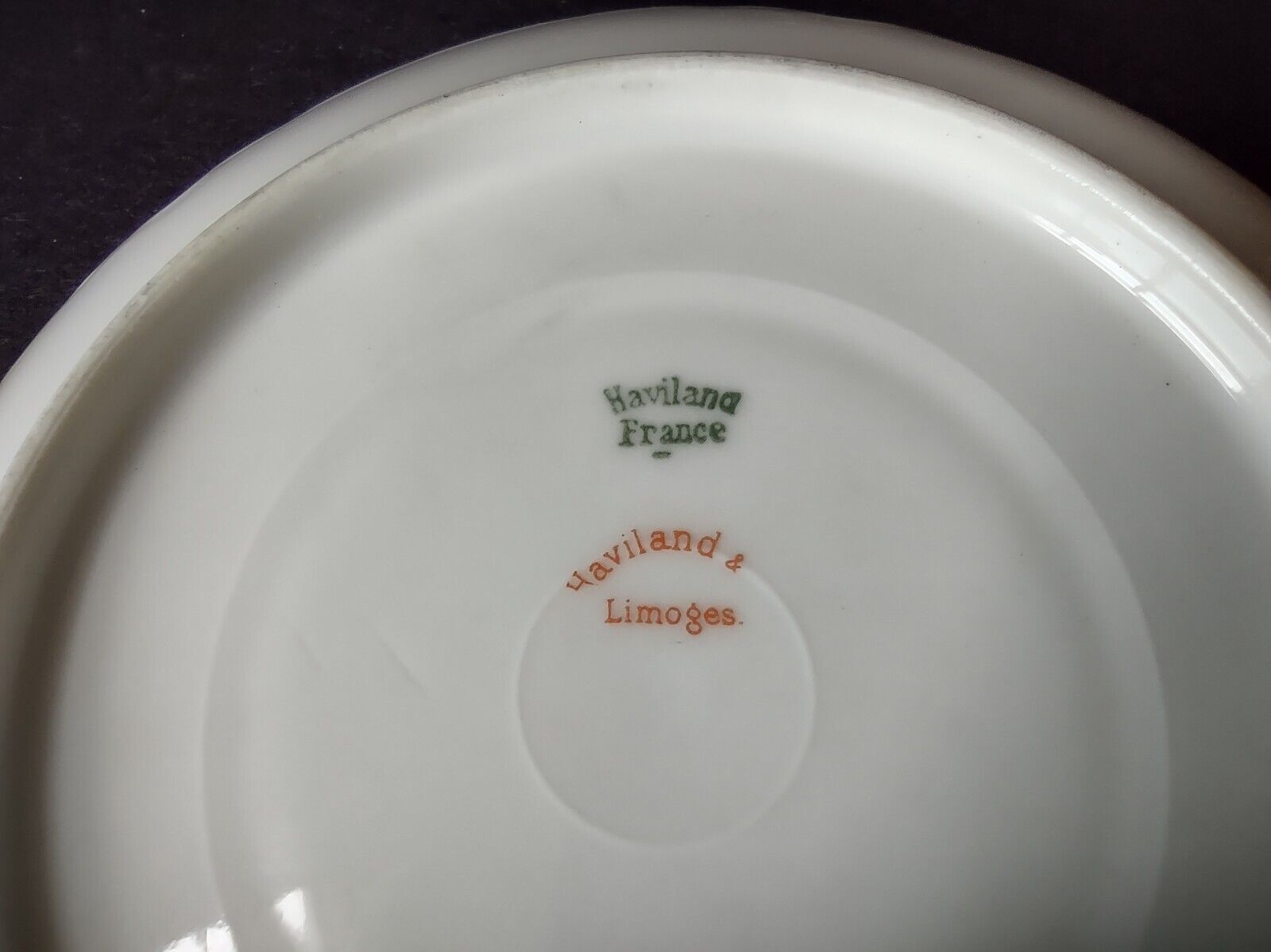Haviland Limoges Gold Trim Pink Flower Garland Teacup & Saucer IMPERFECT lot 707