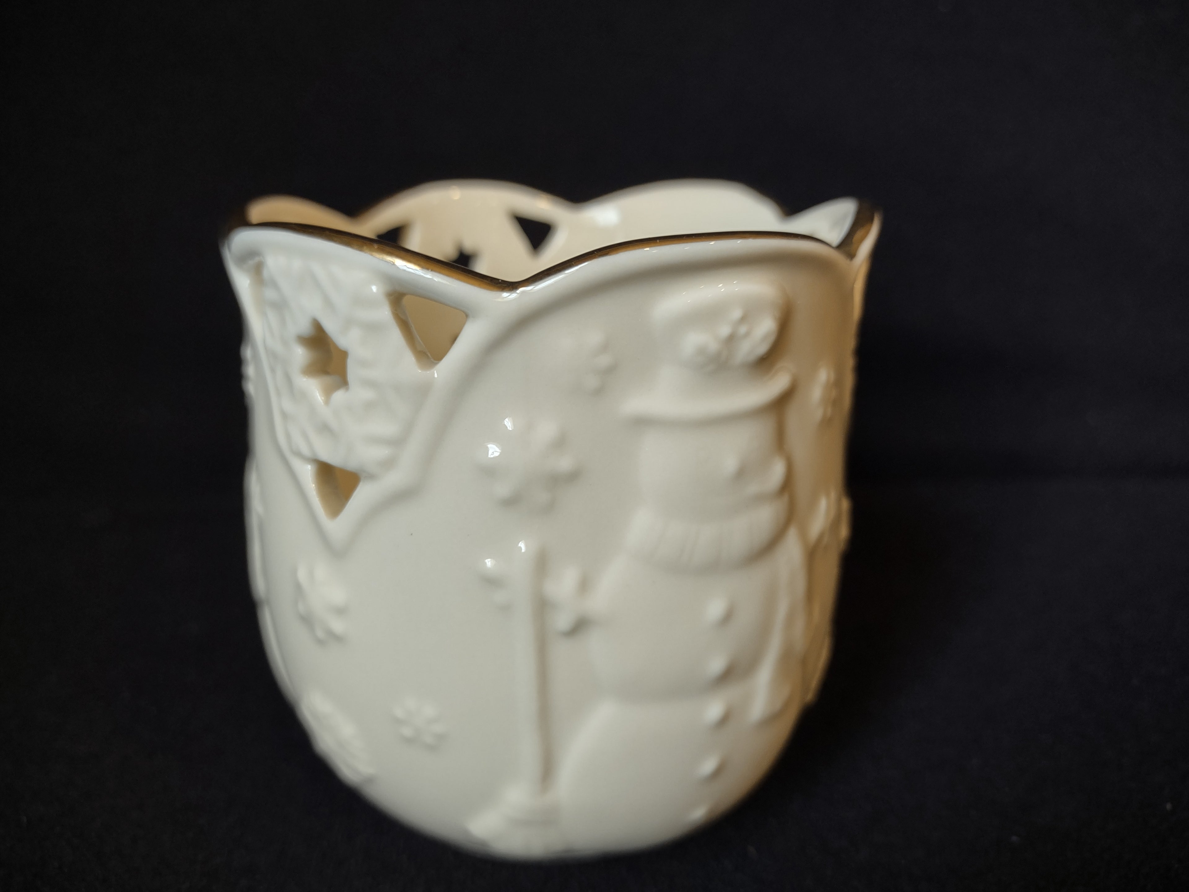 Lenox Merry Lights Snowman Votive Tea Candle Holder (lot 1631)