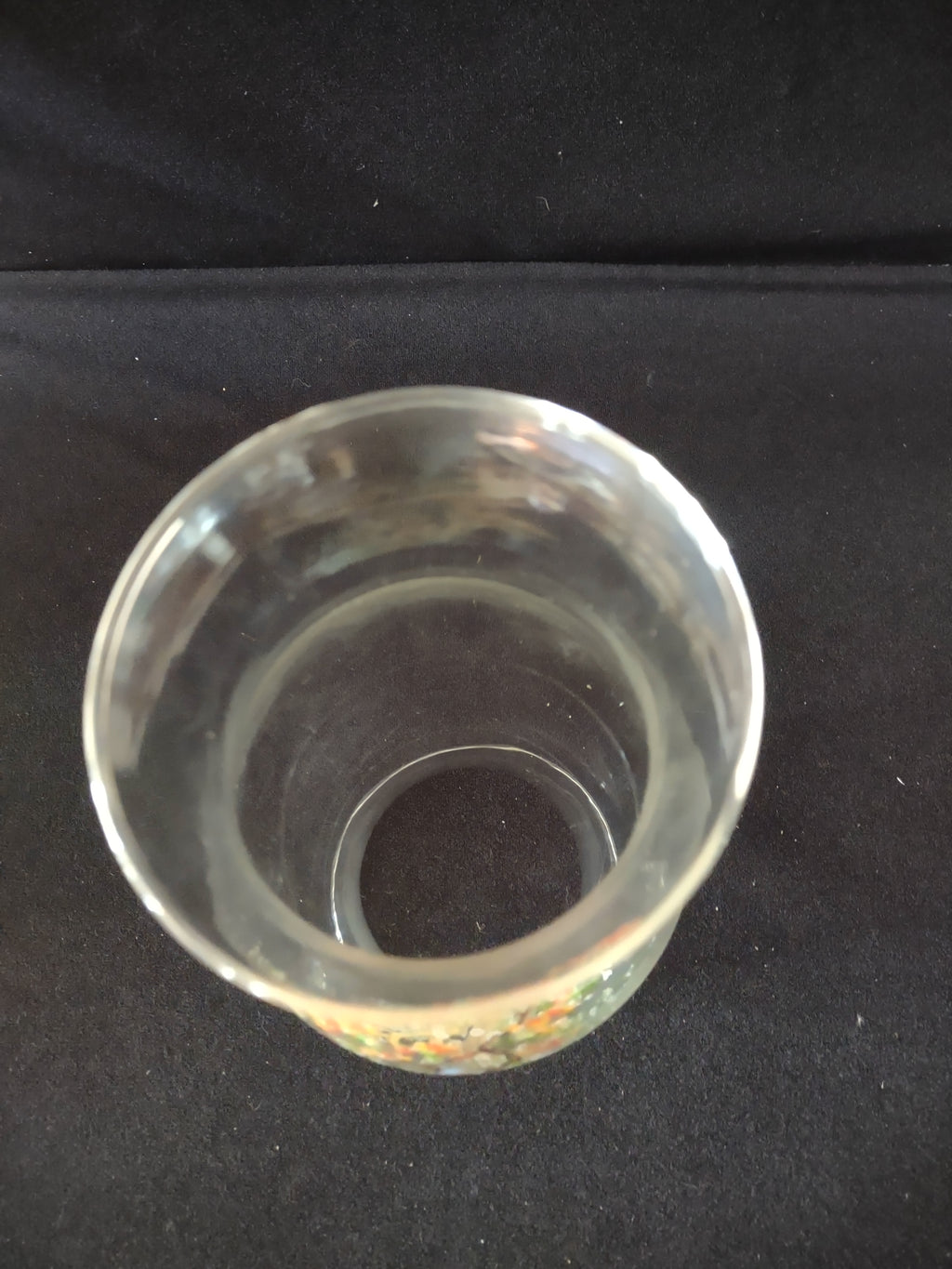L E Smith Oriental Garden Hurricane Lamp Glass ONLY Eastern Blue Bird (Lot 3245)