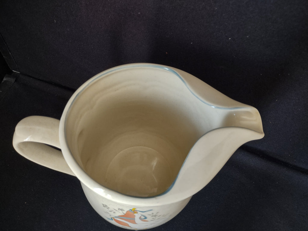 Vintage Ceramic Marmalade Pitcher Geese Duck Pear Ribbon Ice Lip (lot 2818c)