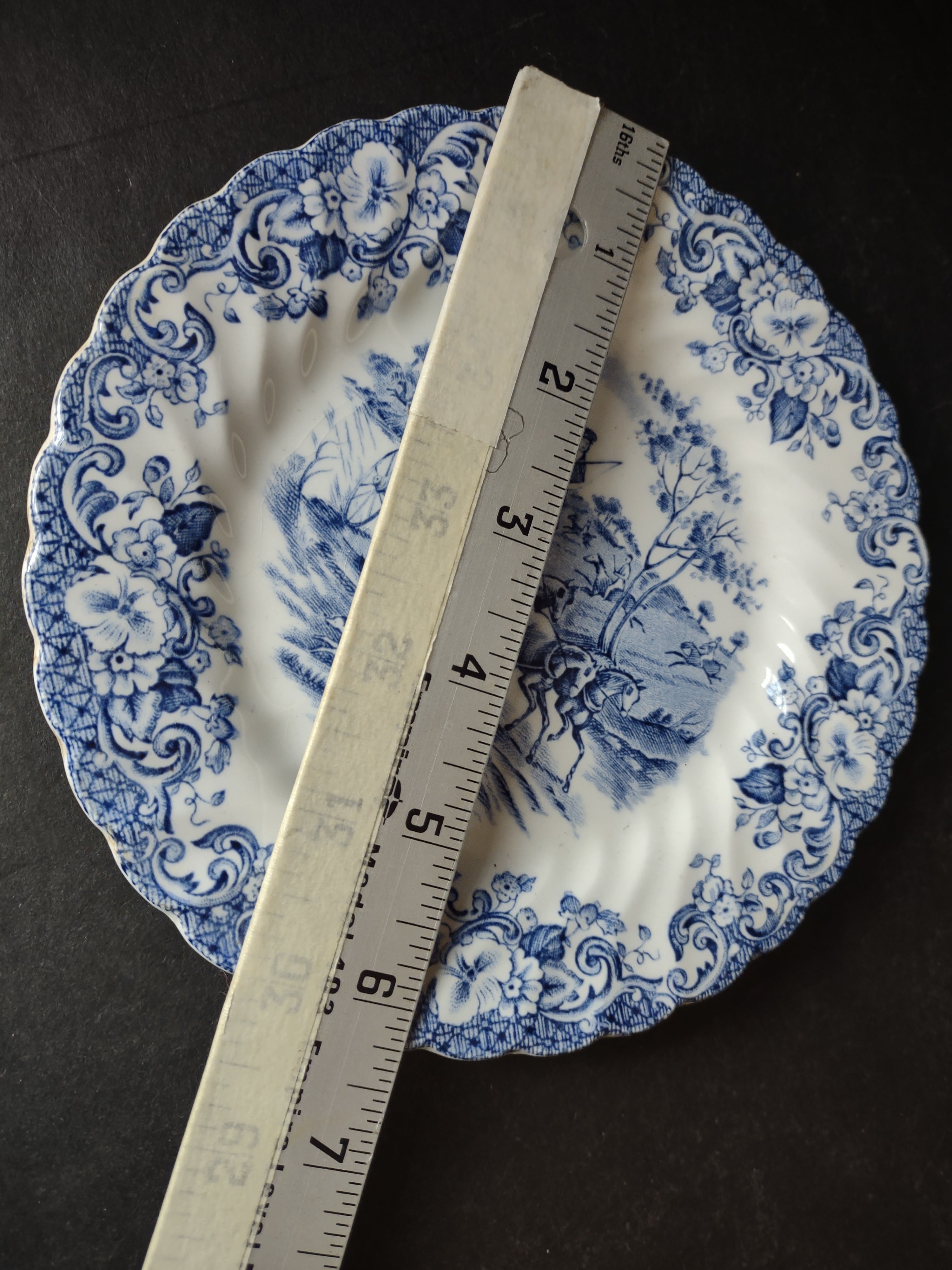 Vintage Ironstone Coaching Scenes Johnson Bros Bread Plate x 6 (lot 5564)
