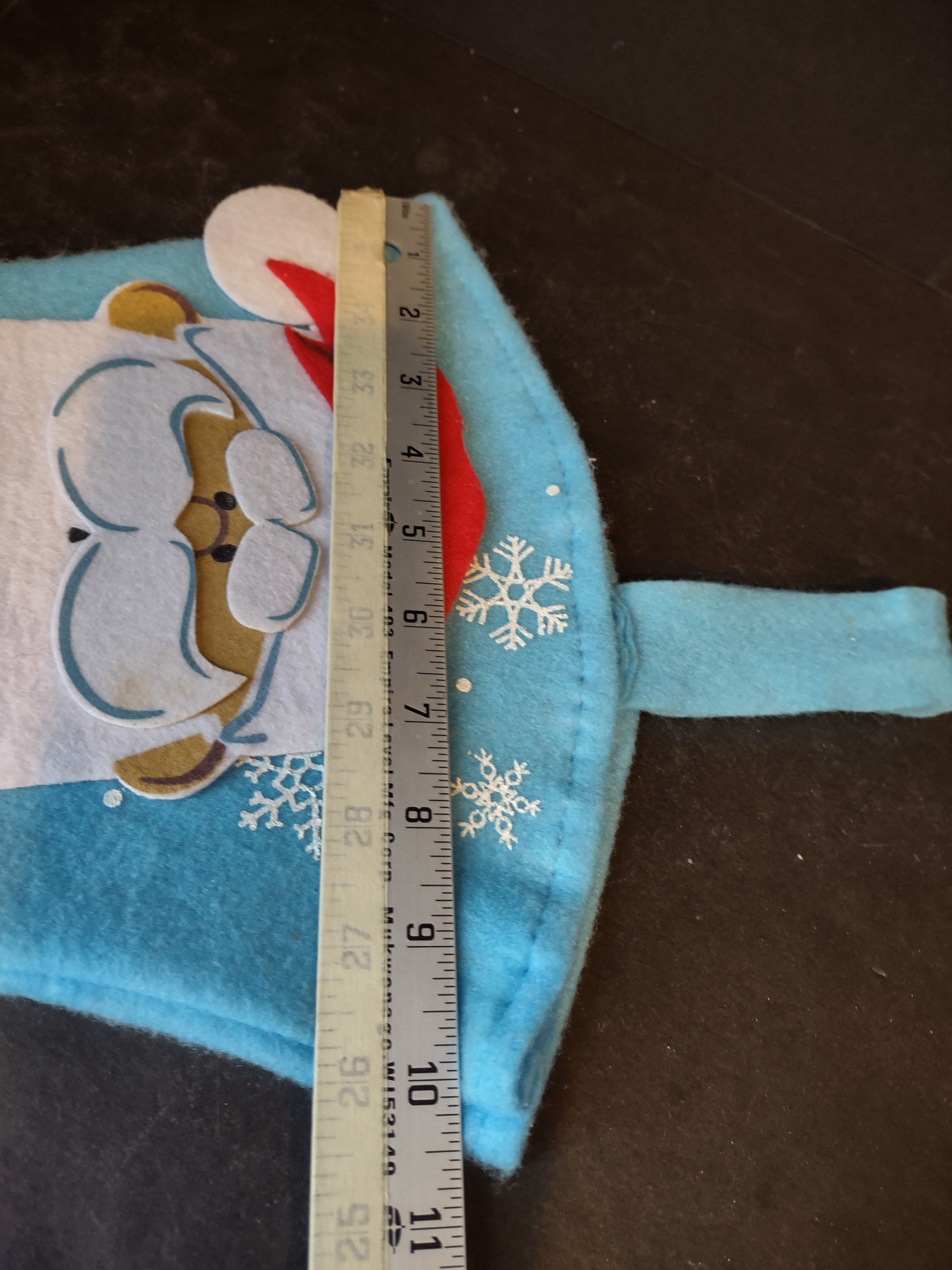 Christmas Rudolph Red Nosed Reindeer Blue Stocking Kurt Adler 16" (lot 3368)