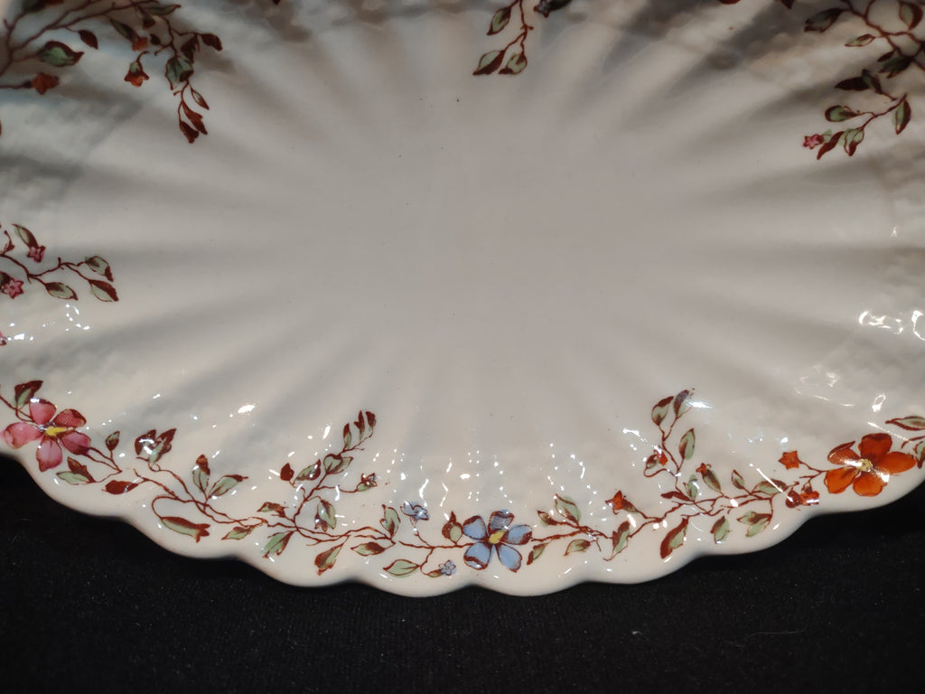 Vintage Spode Wicker Dale Oval Serving Dish Countryside Ironstone CHIP(lot 5753)