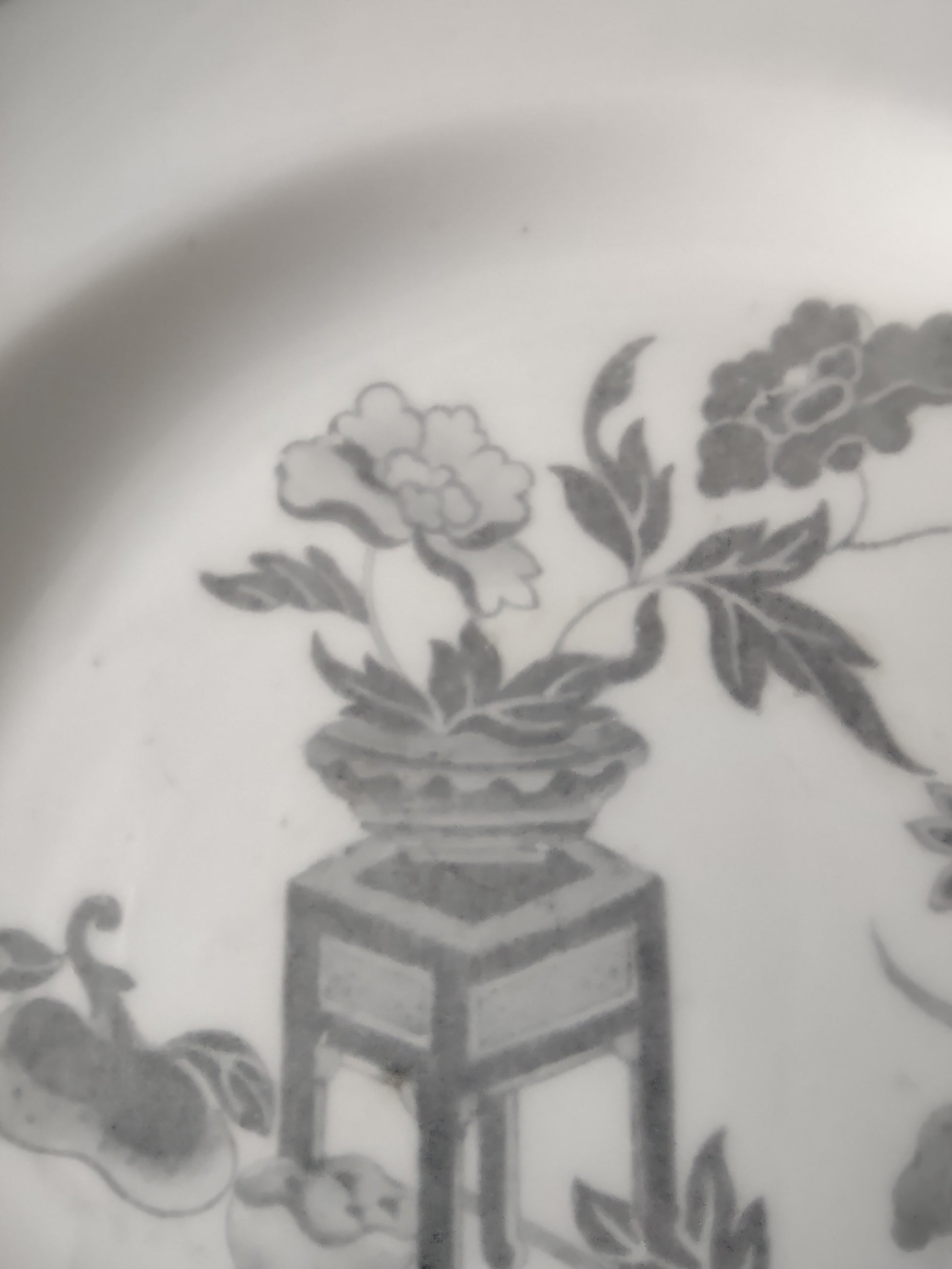 Vintage Copeland Spode Bread Butter Plate Bone China Bowpot Grey (Lot 5773)