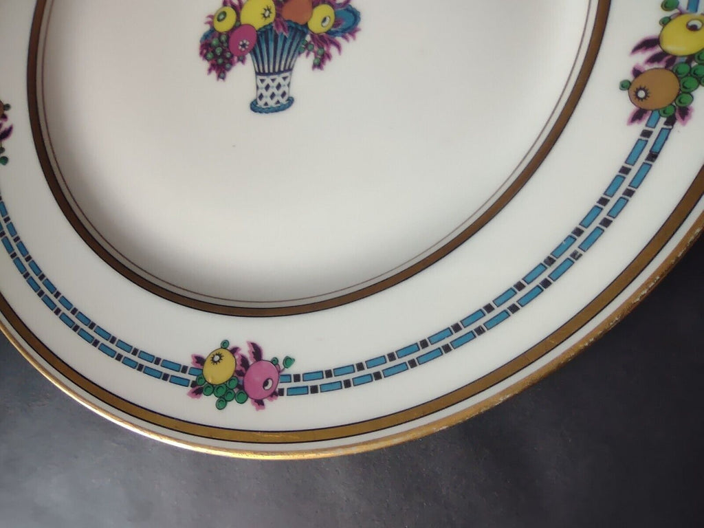 Depose Limoges Gold Trim Fruit Design Dinner Plate (lot 638)