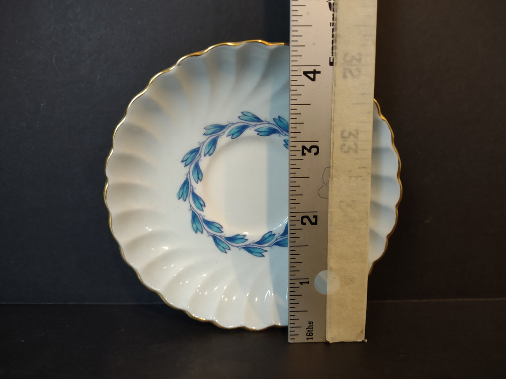 Vintage Minton England Bone China Cheviot Blue Demitasse Saucer (lot 5438)