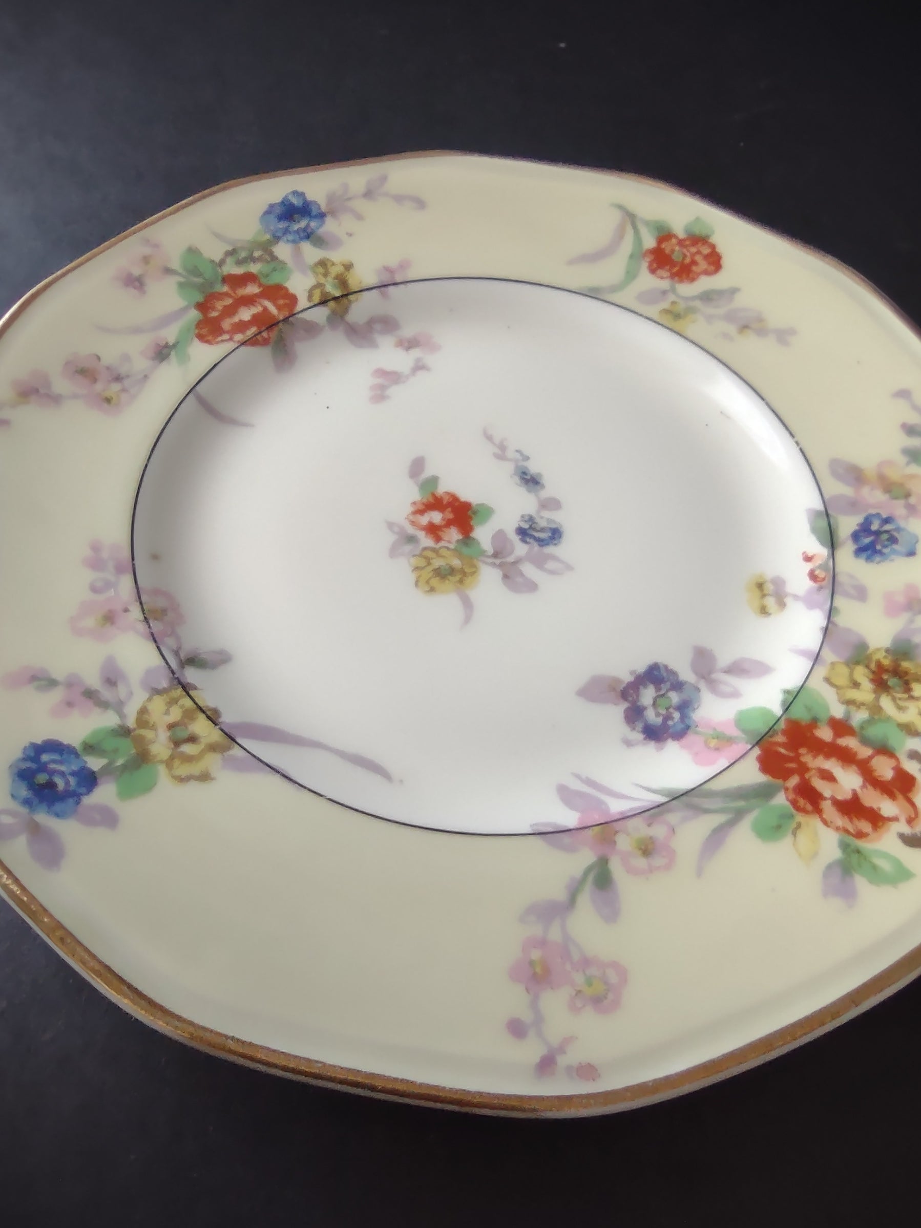 Haviland Limoges 8 x Yellow Jewel Bread Butter Plate Floral (lot 830)