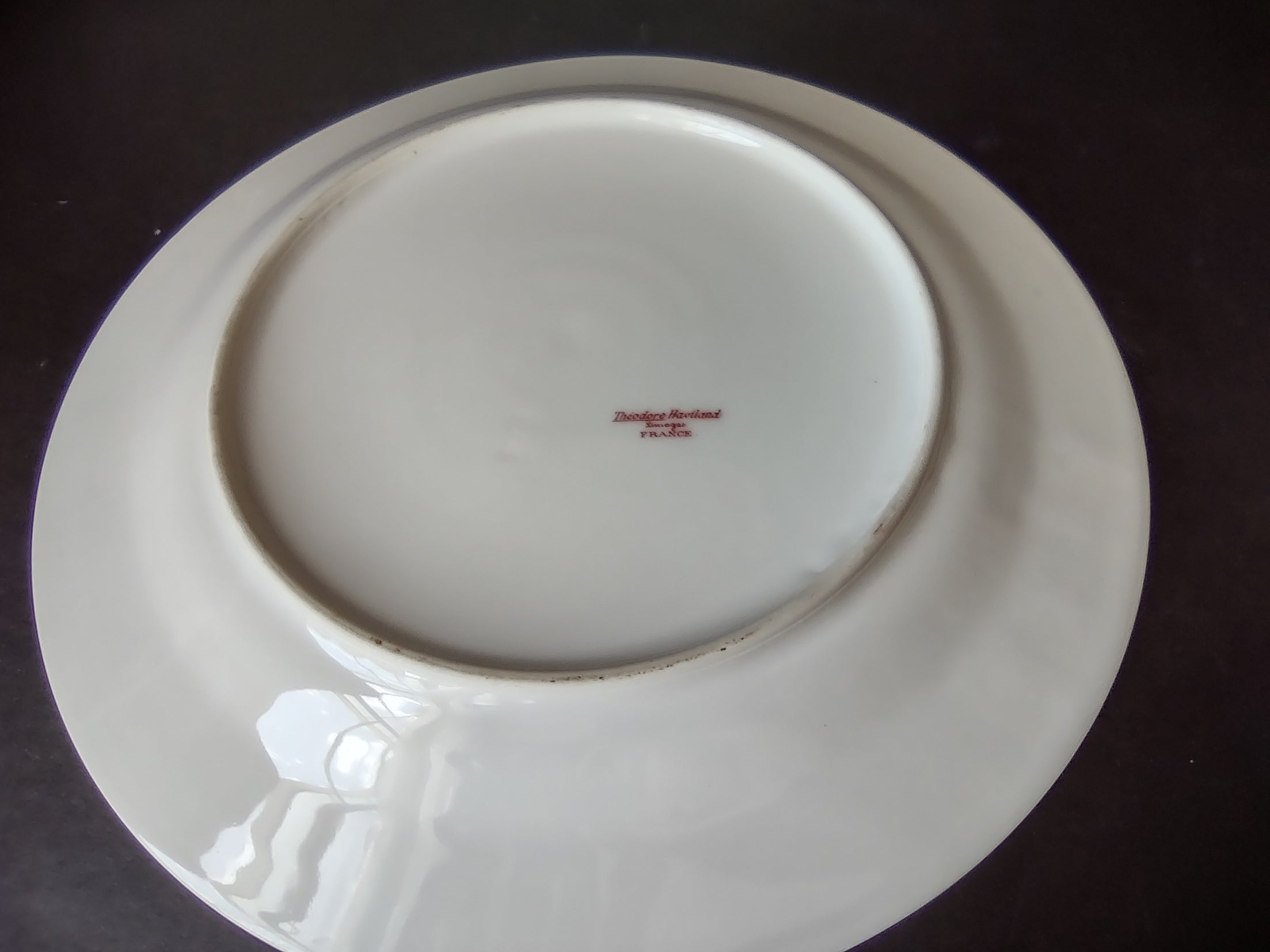 Haviland Limoges Pink Spray Dinner & Bread/Butter Plate (lot 921)