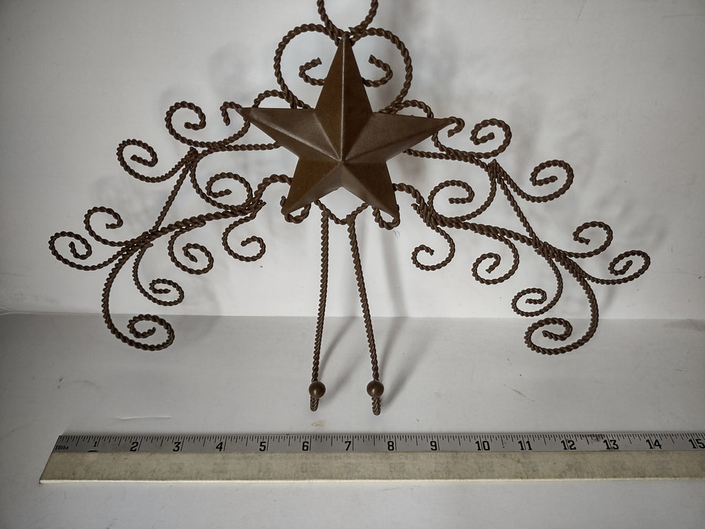 Metal Over the Door Star Key Hanger Brown (lot 2896c)
