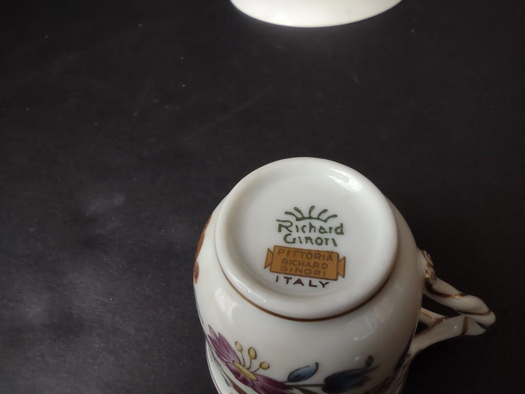 Vintage Demitasse Ginori Italy Espresso Small Coffee Cup Pittoria (lot 520)