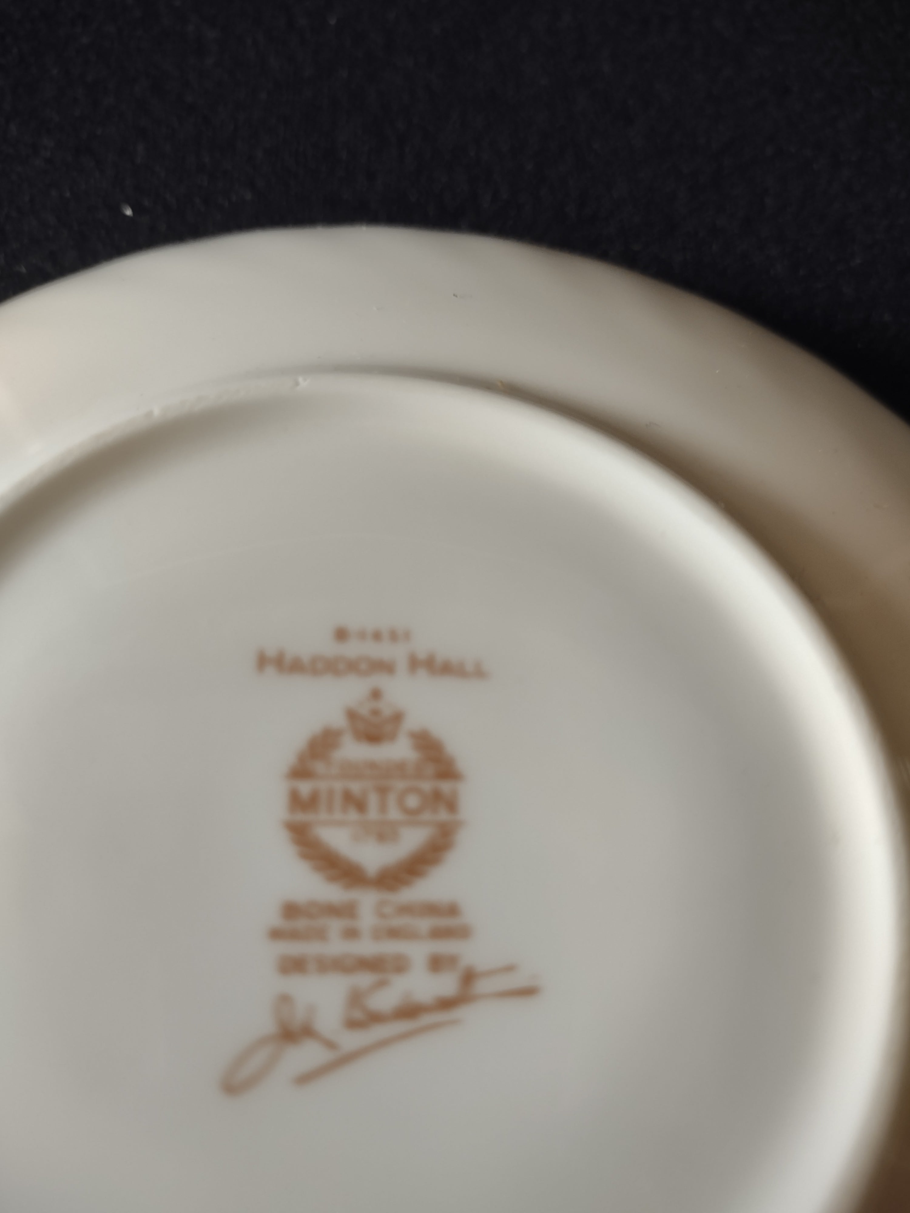 Vintage Minton Haddon Hall Tea Cup Saucer England Bone China Floral (Lot 5445)