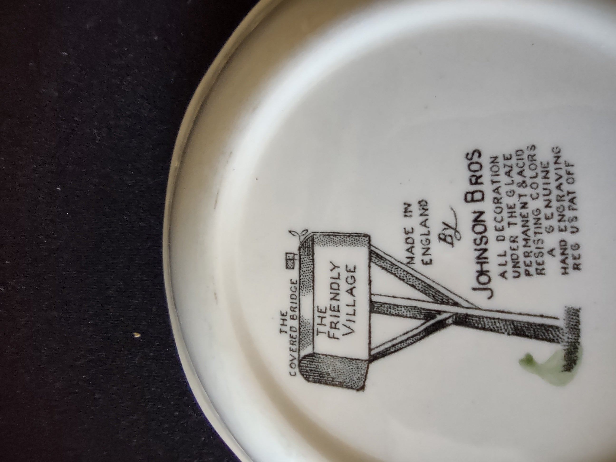 Vintage Johnson Brothers Cereal Bowl The Friendly Village x 6 (Lot 5531)