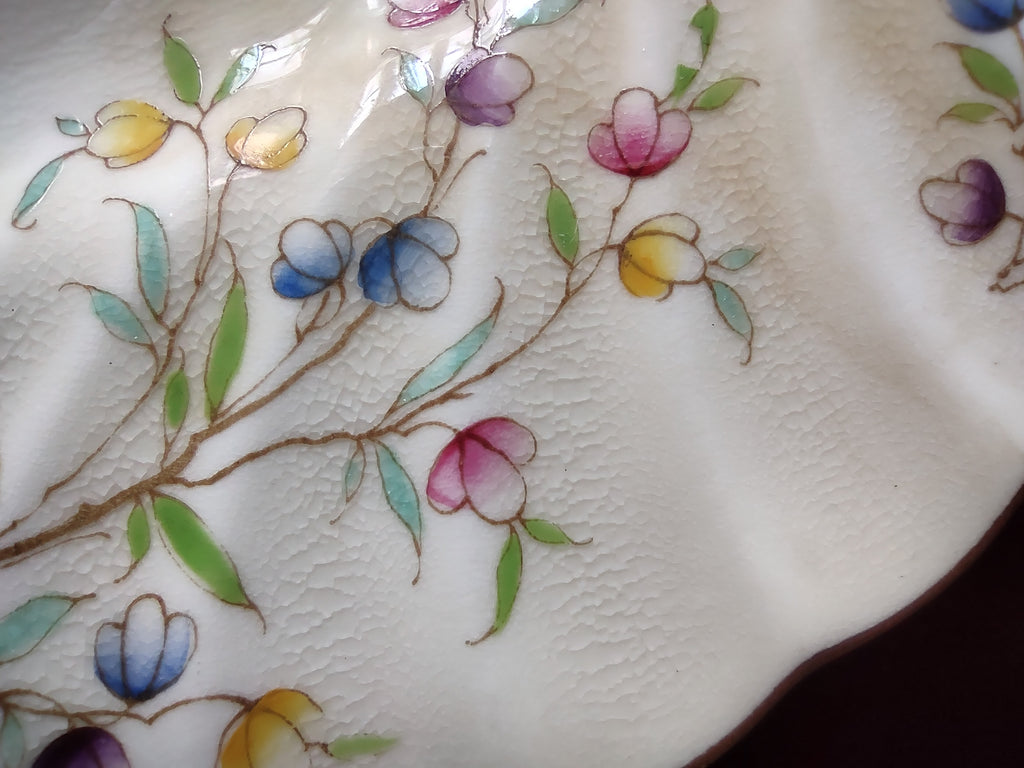 Vintage Minton Virginia Dinner Plate Bone China Floral IMPERFECT (Lot 5517)