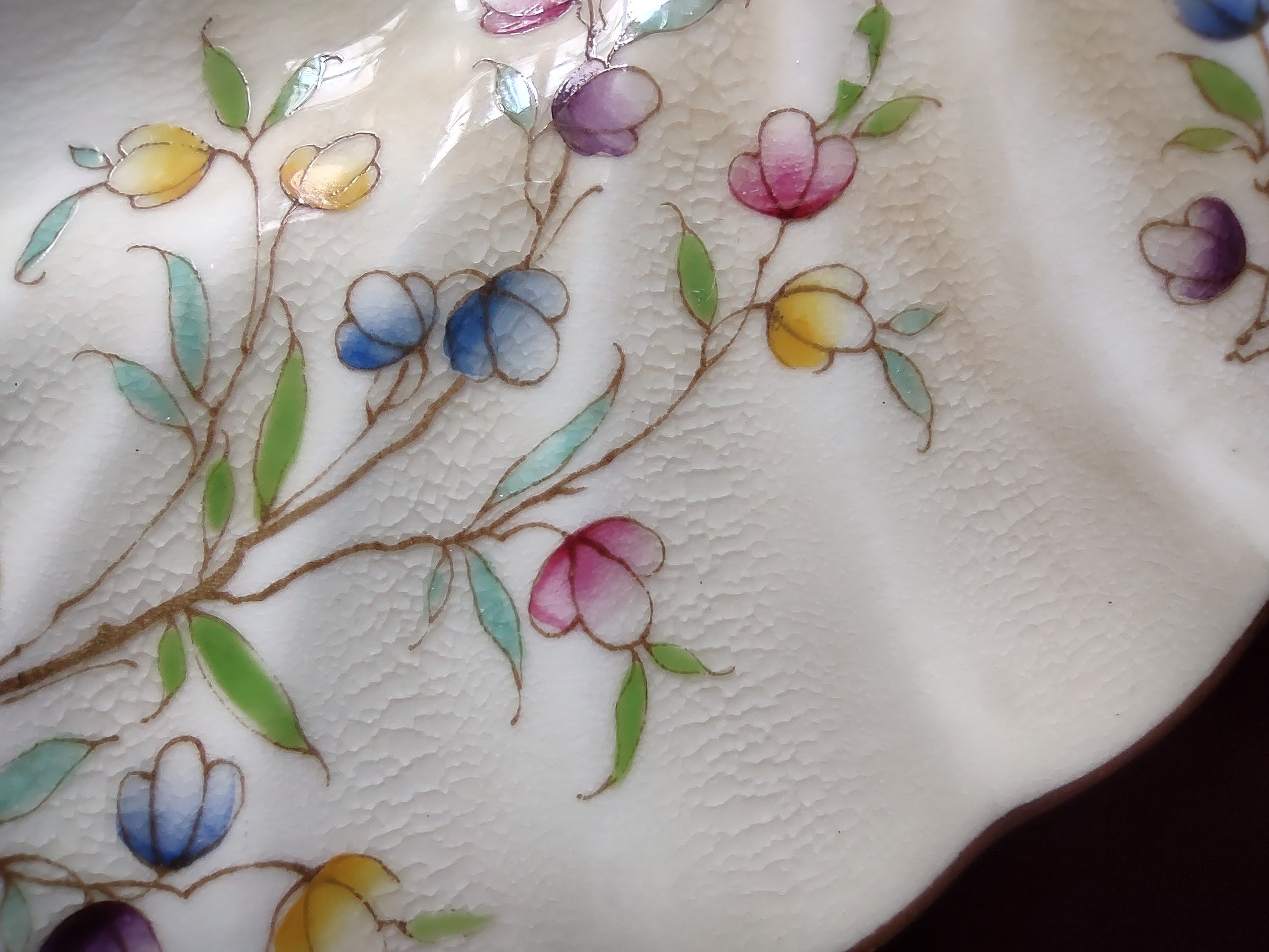 Vintage Minton Virginia Dinner Plate Bone China Floral IMPERFECT (Lot 5517)
