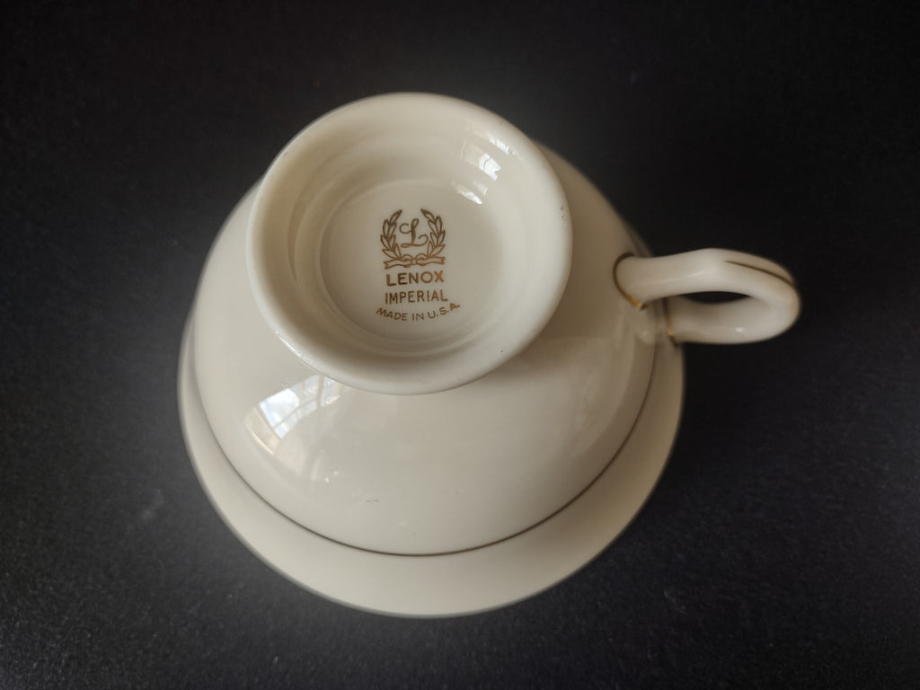 Vintage Lenox Imperial Tea Cup with Saucer (lot 1802)