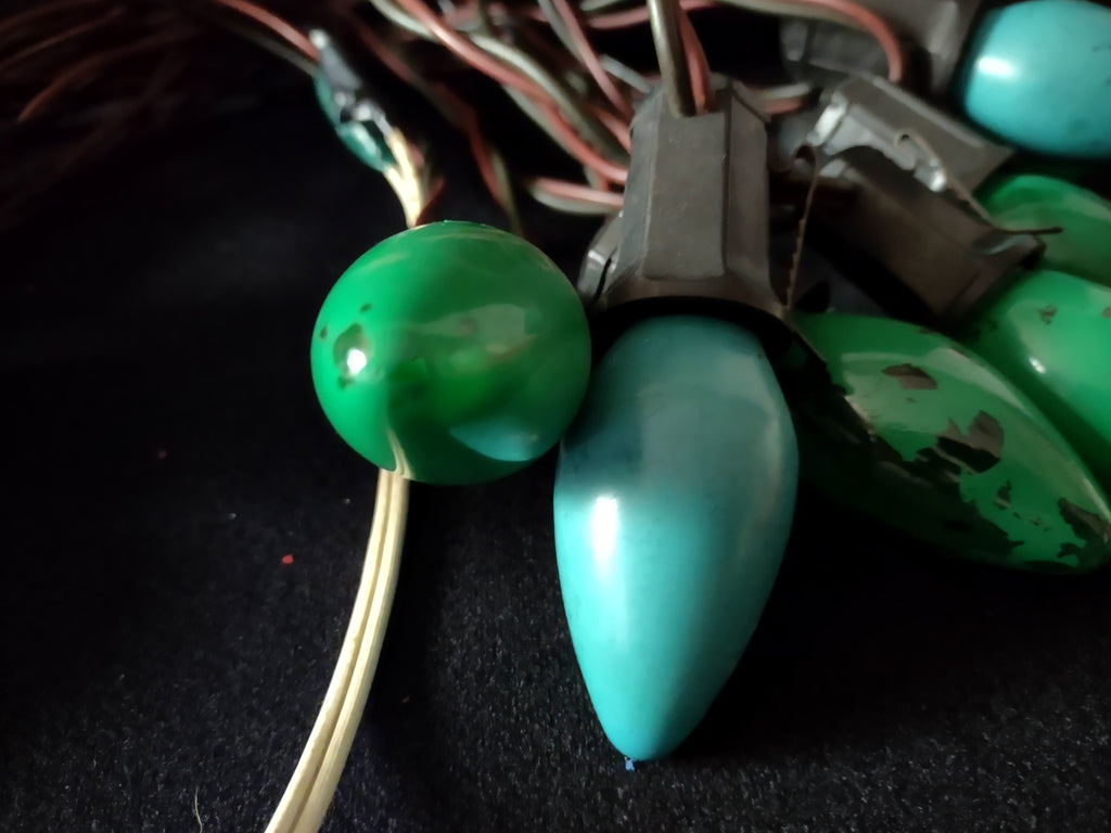 Christmas String Lights Vintage 15 Socket C9 Bulbs Works Paramount REPAIRED (lot 3298)