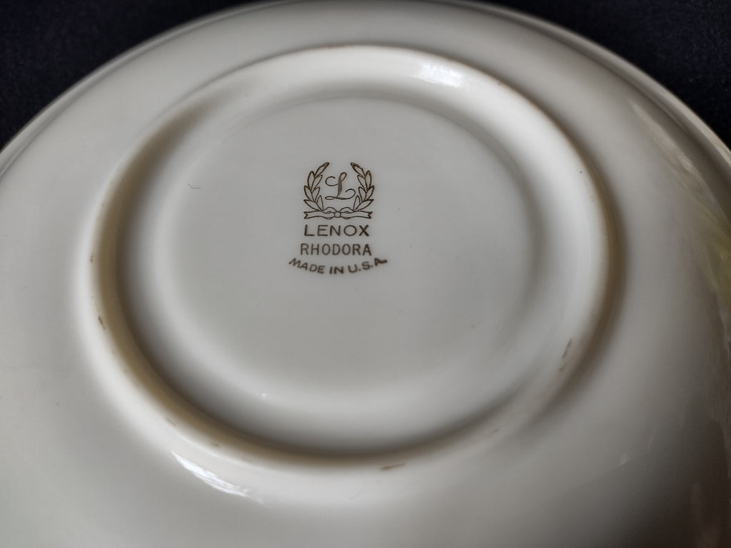 Vintage Lenox Rhodora Saucer ONLY Rose Flower Gold (lot 1795)