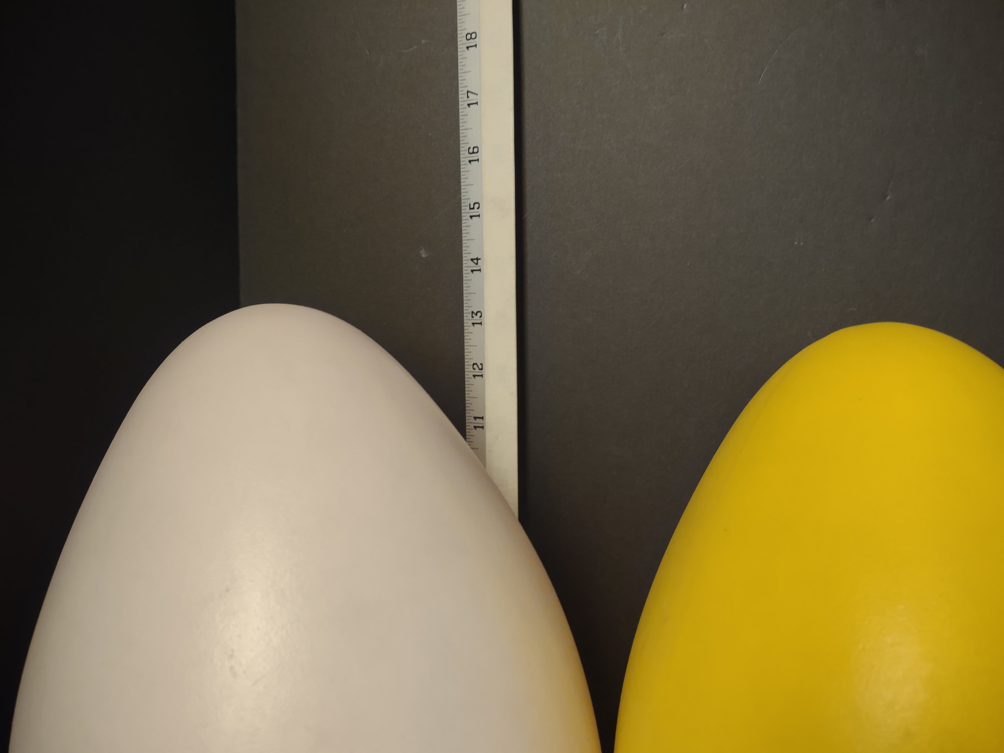 Vintage Blow Mold Easter Egg light Pink Yellow 14" (lot 1474)