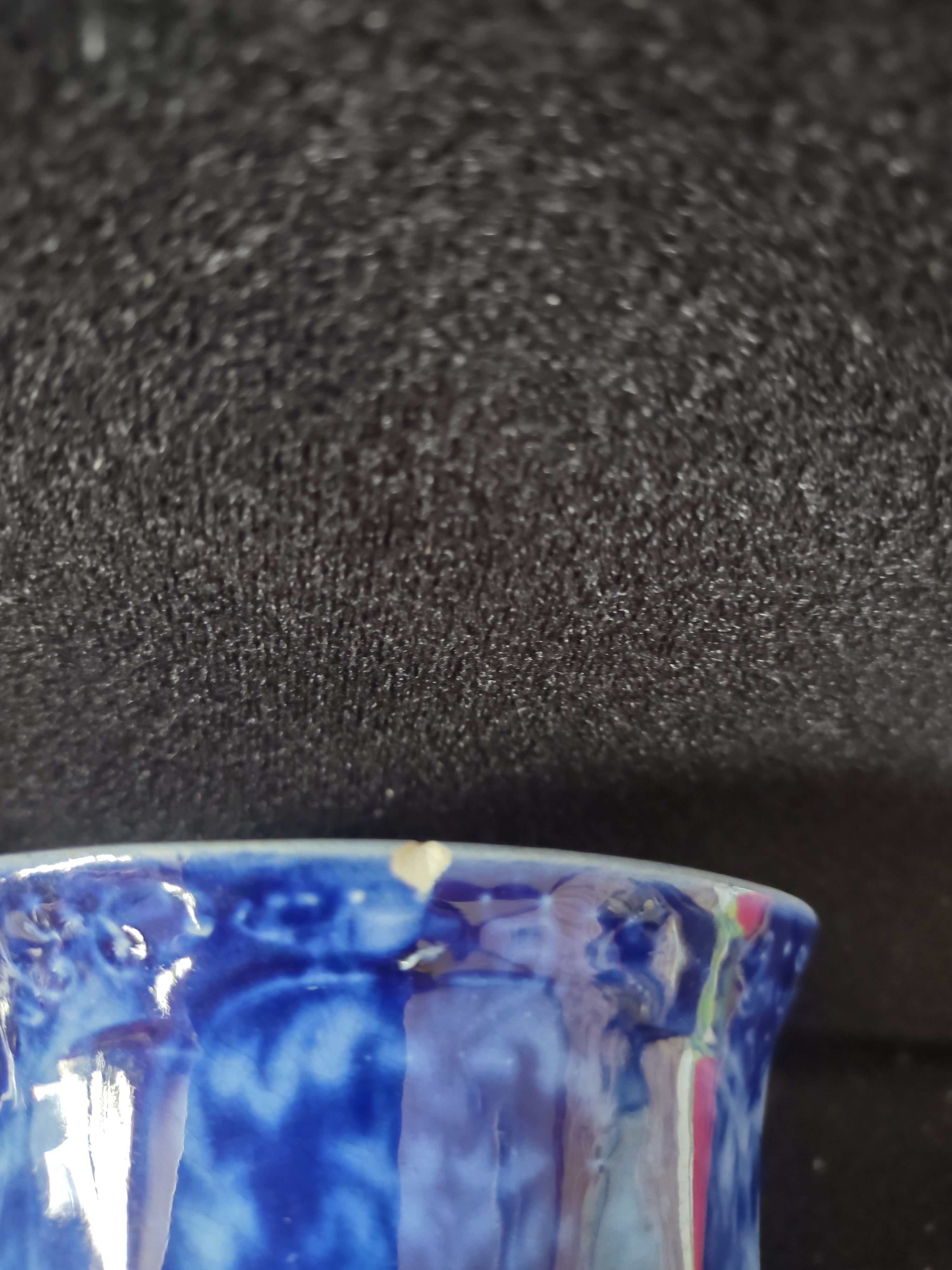 Vintage Ironstone Teacup Flow Blue IMPERFECTIONS (Lot 5634)