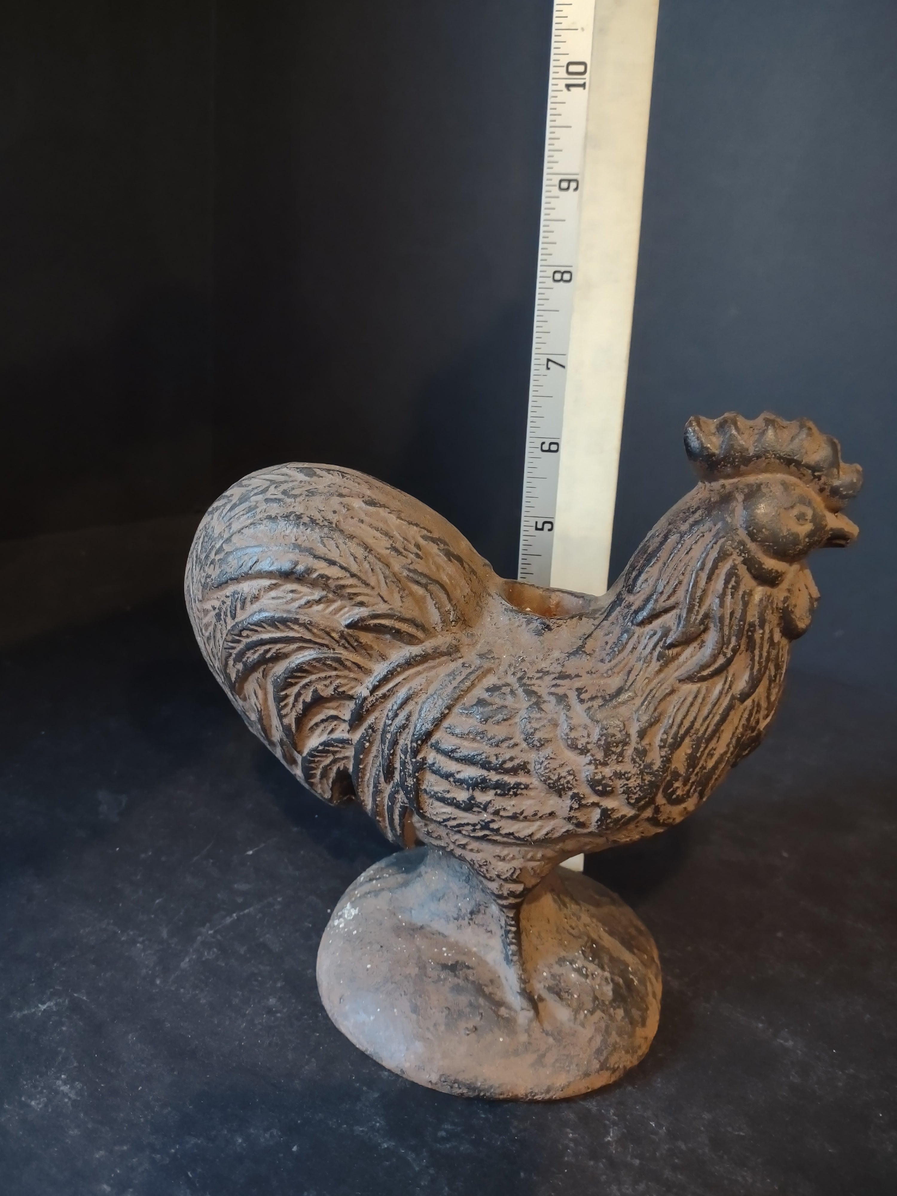 Vintage Cast iron Rooster Candle Holder (lot 2460)