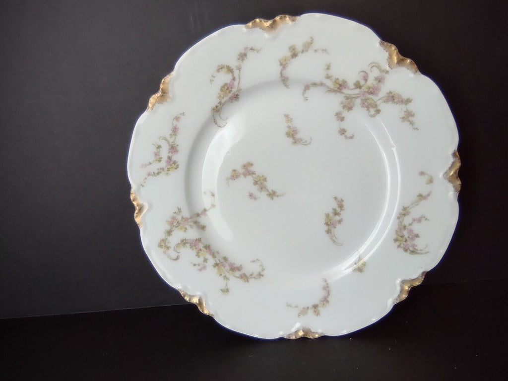 Haviland Limoges Roses Gold Trim Luncheon Salad Plate 8-1/2" (lot 359)