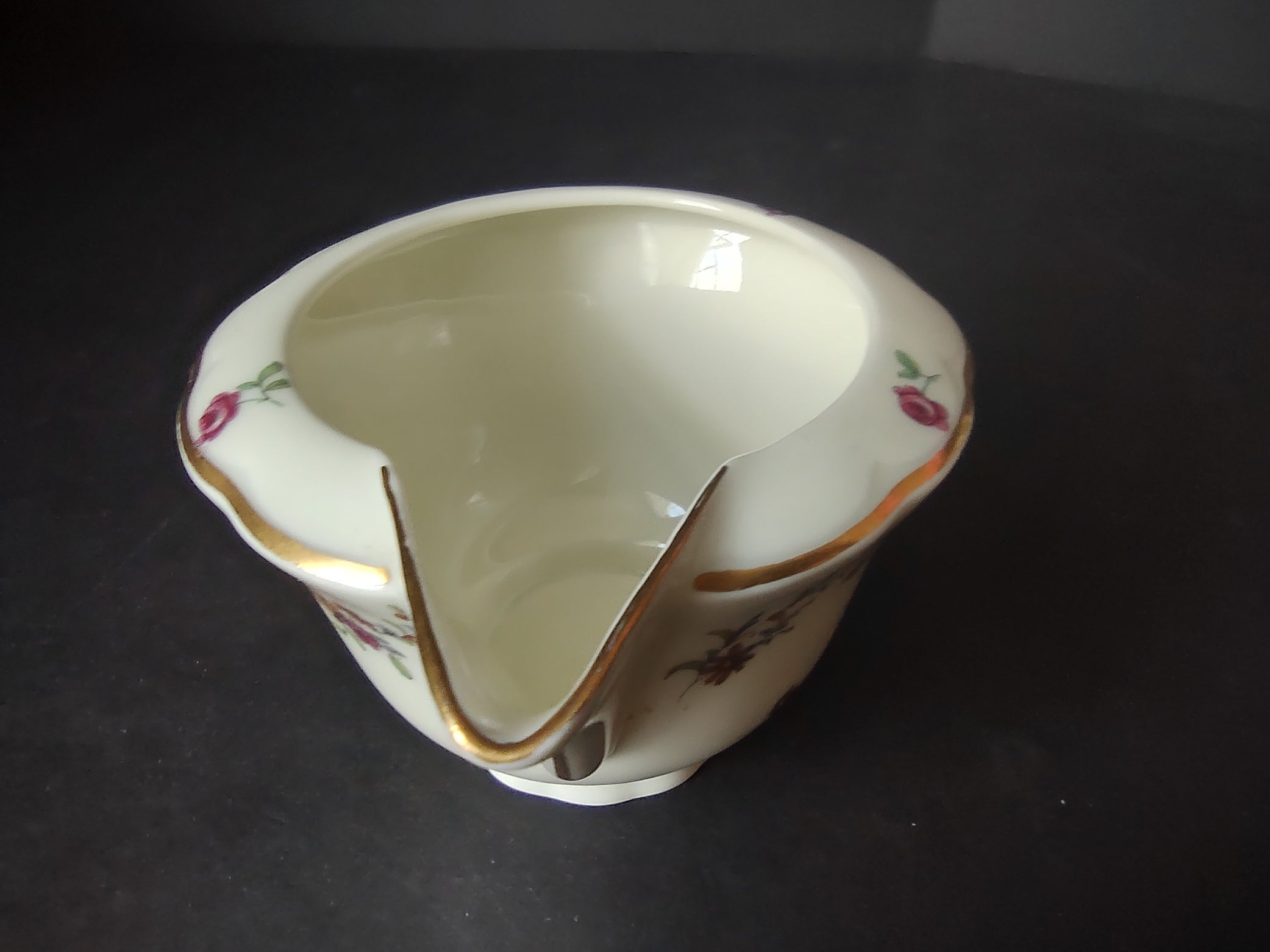 Haviland Limoges Creamer Pitcher Peony Flower Cream (lot 930)