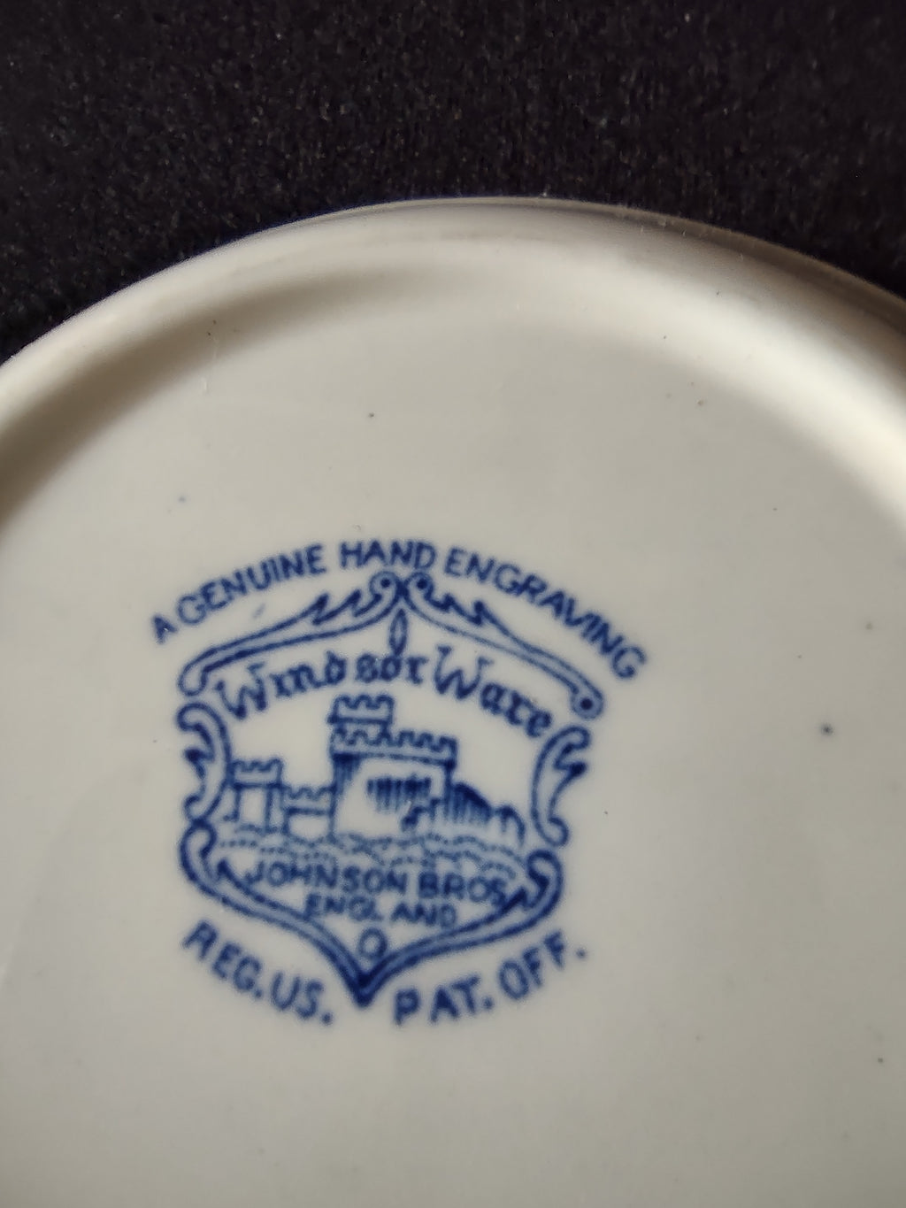 Vintage Johnson Brothers Dessert Bowl Windsor Ware Warwick Blue (Lot 5657)