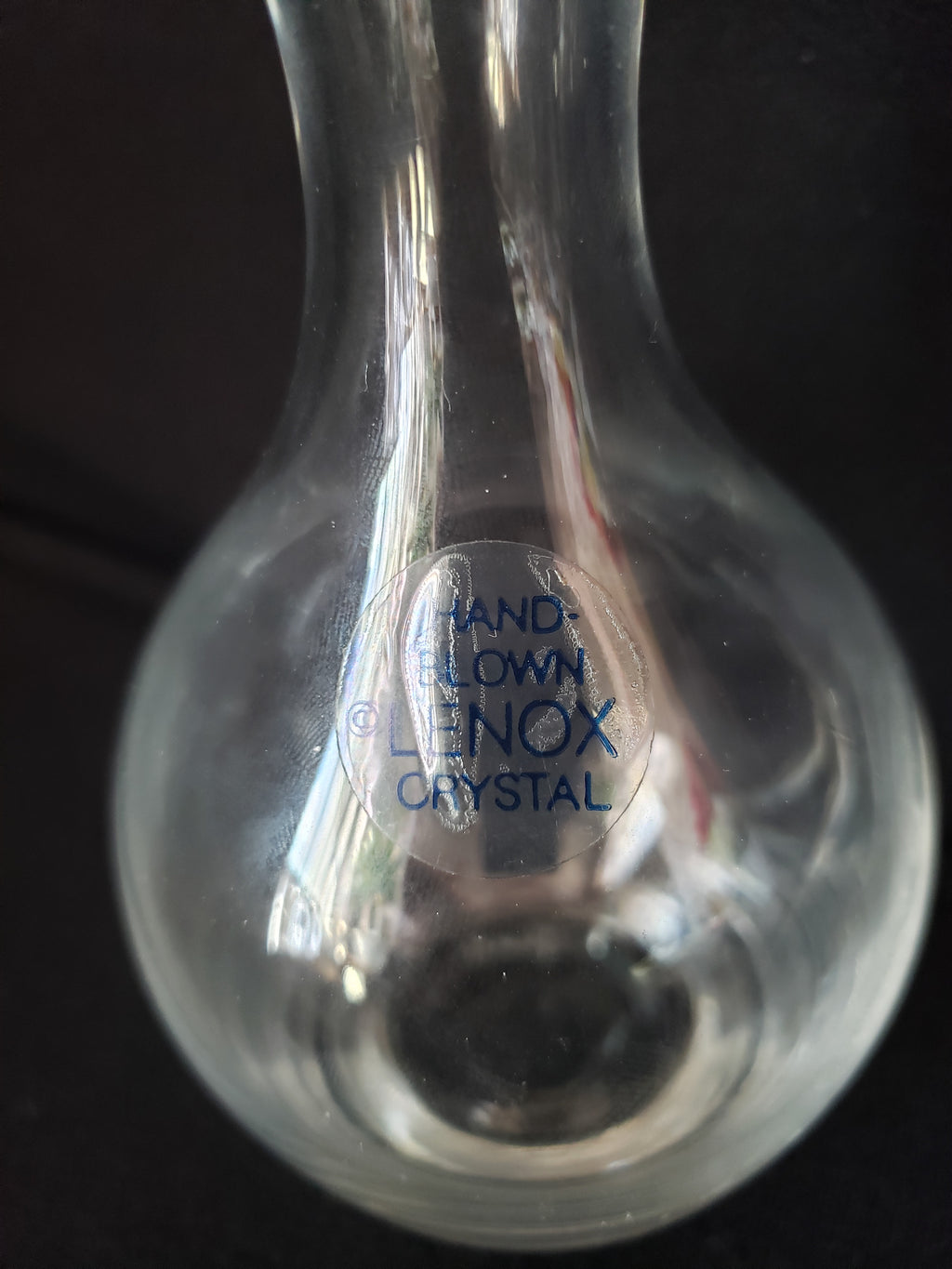 Vintage Crystal Vase Lenox Hand Blown 6-1/2" (lot 2051)