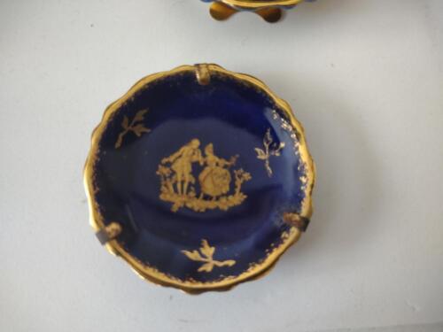 lot 786 Limoges France Cobalt Gold Trim2 x Decoration 1-3/4" Courting Couple