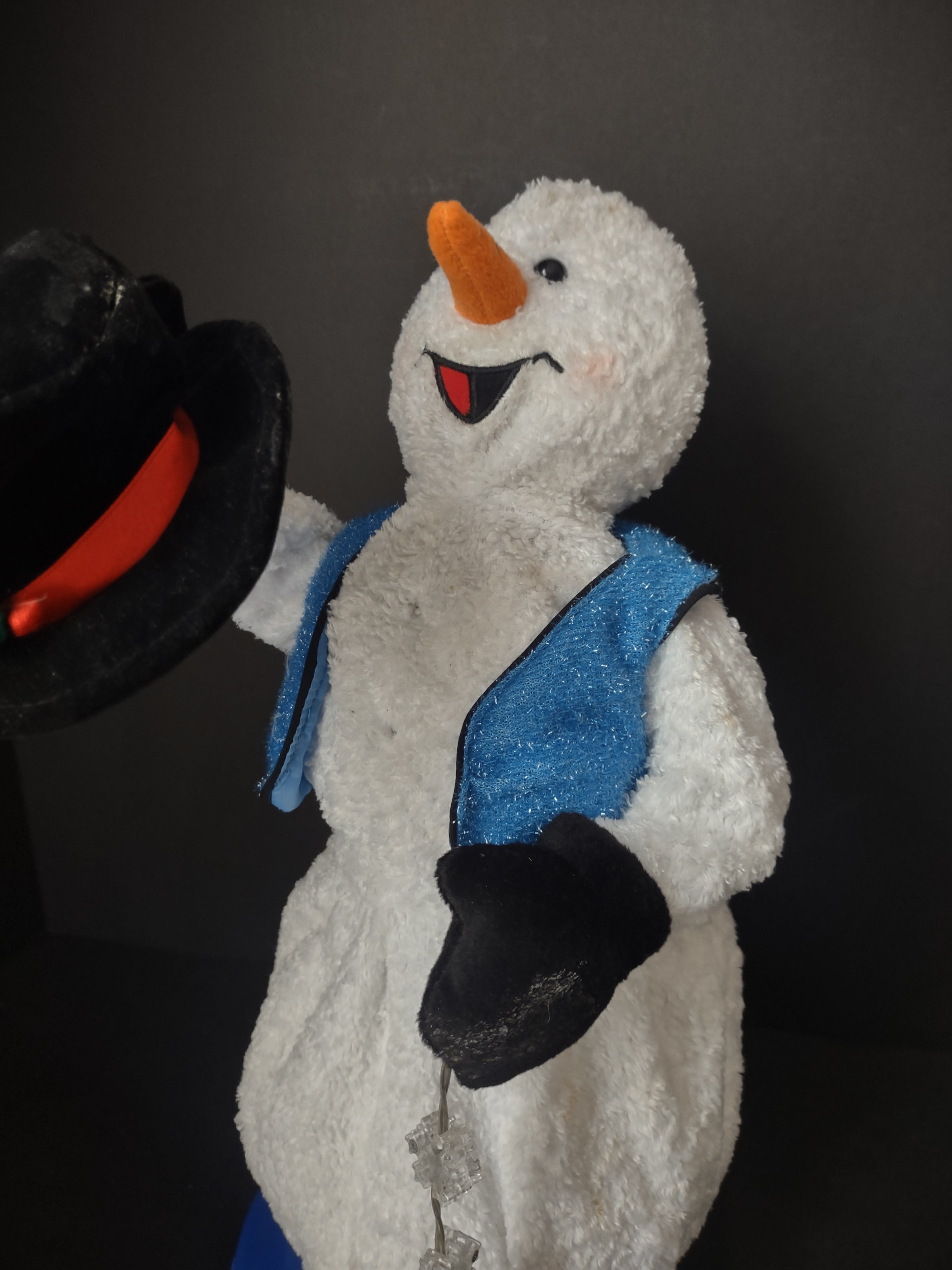 Christmas Gemmy Mr Snow Miser Snowman Snowflake Animated IMPERFECT (lot 2354)