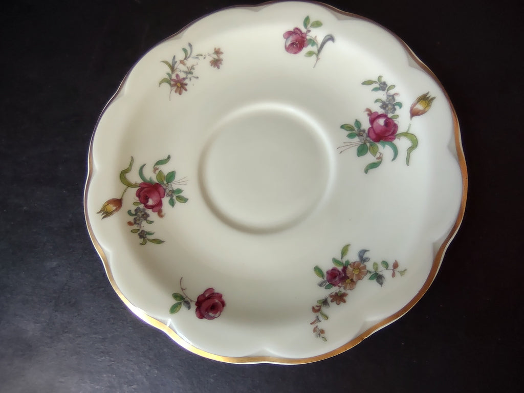 Haviland Limoges Saucer ONLY Peony Flower Cream Color (lot 928)